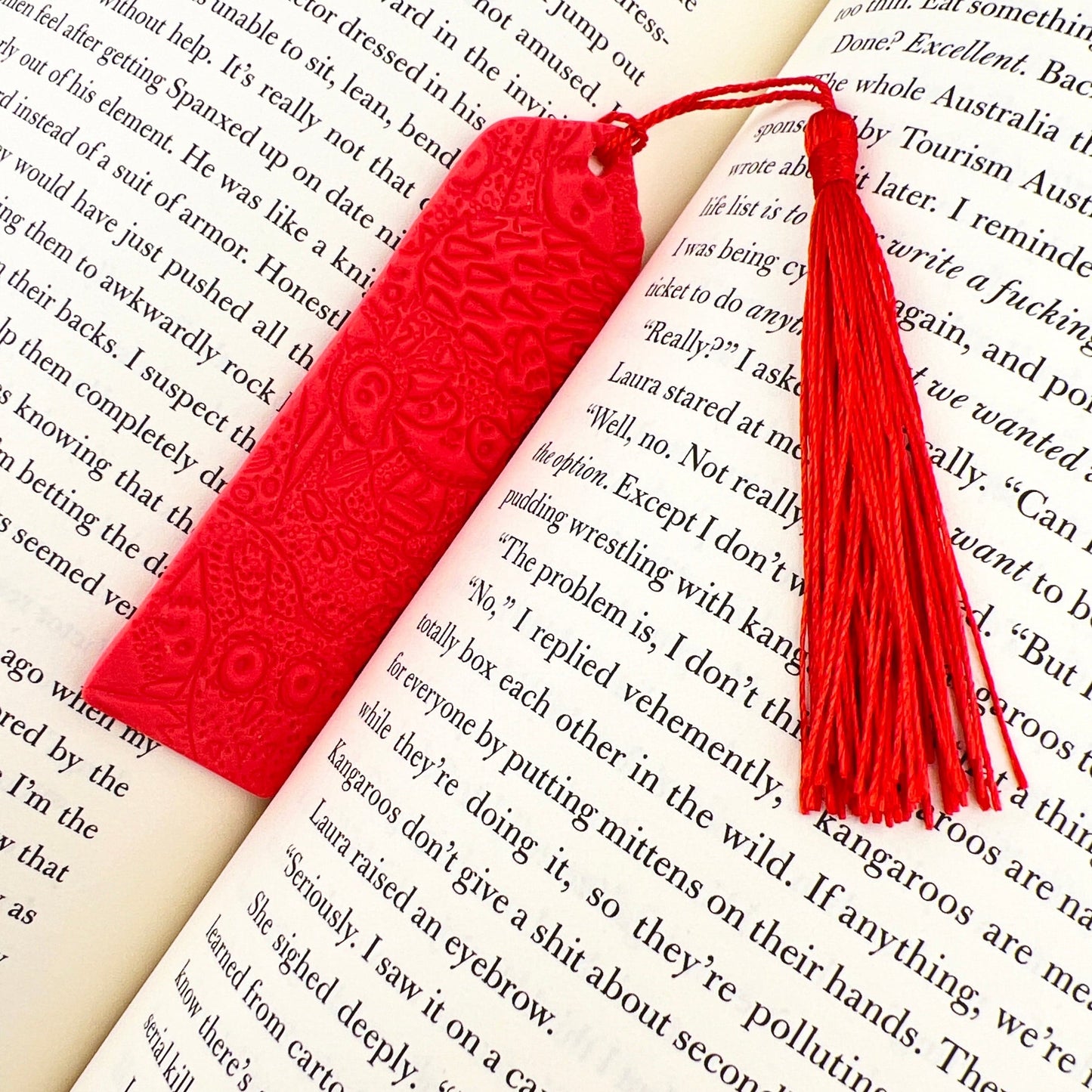 Bookmarks Red Orange Animals Short Pointed Top Bookmarks