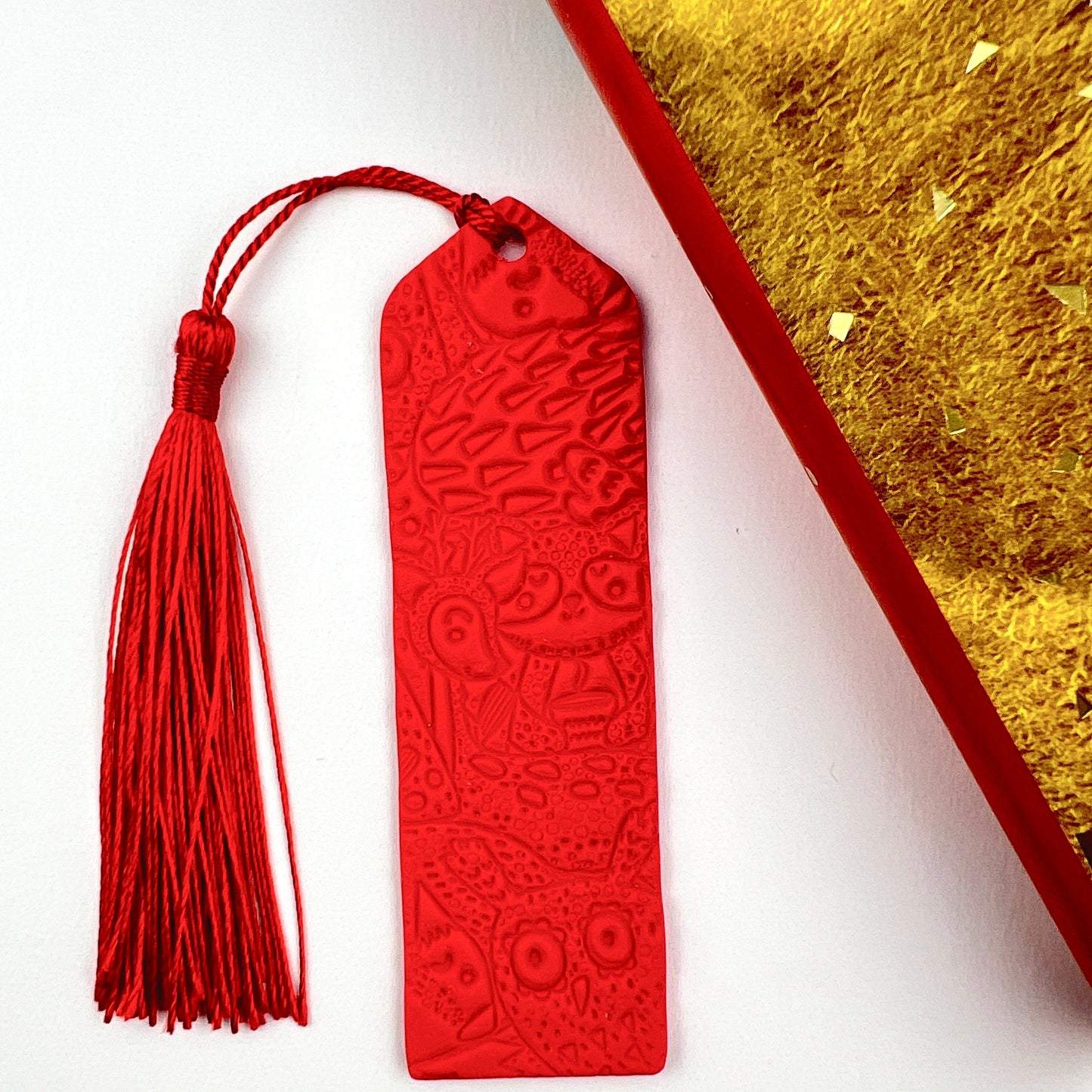 Bookmarks Red Orange Animals Short Pointed Top Bookmarks