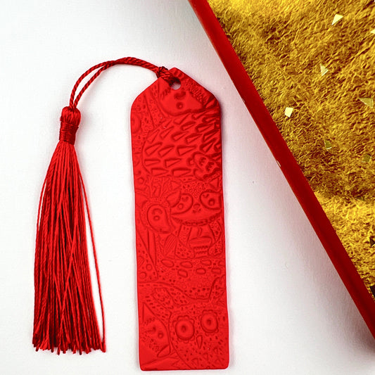 Bookmarks Red Orange Animals Short Pointed Top Bookmarks