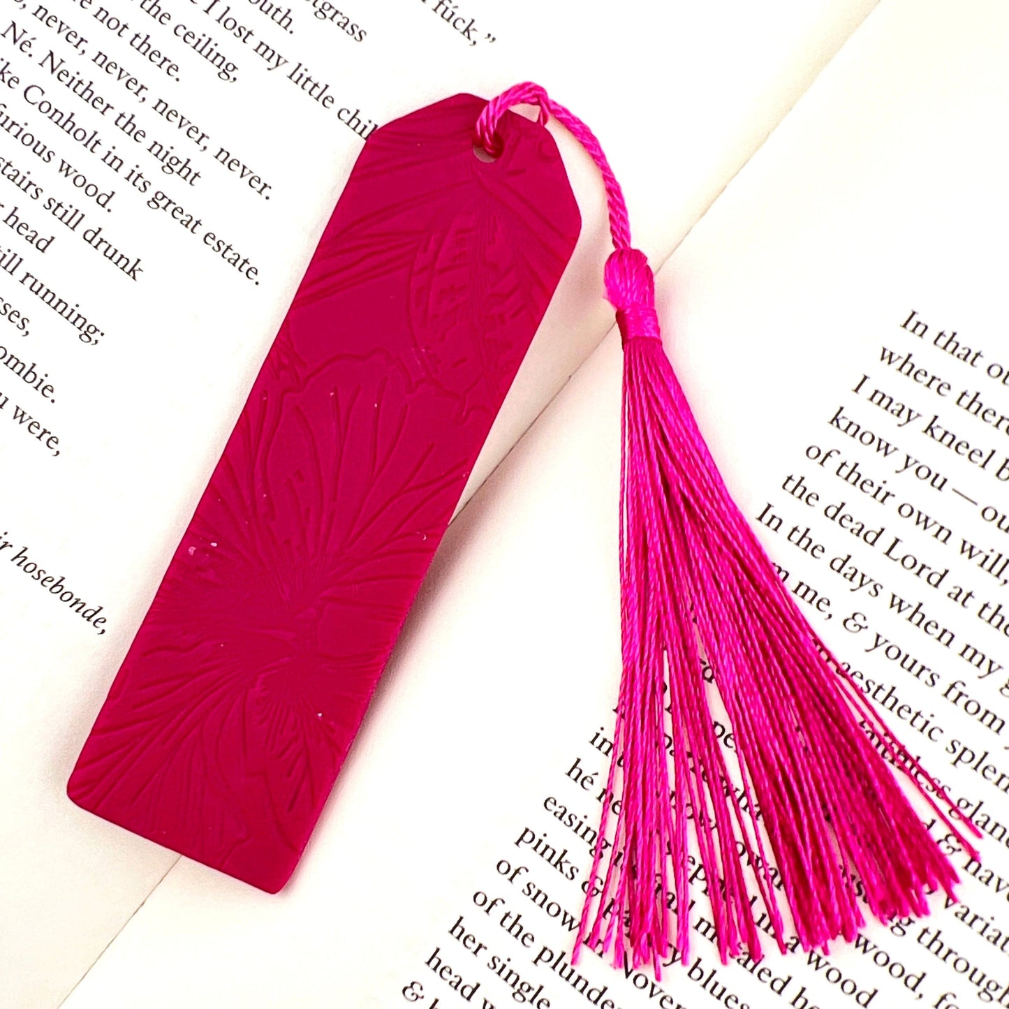 Bookmarks Pink Floral Short Three Edge Bookmarks