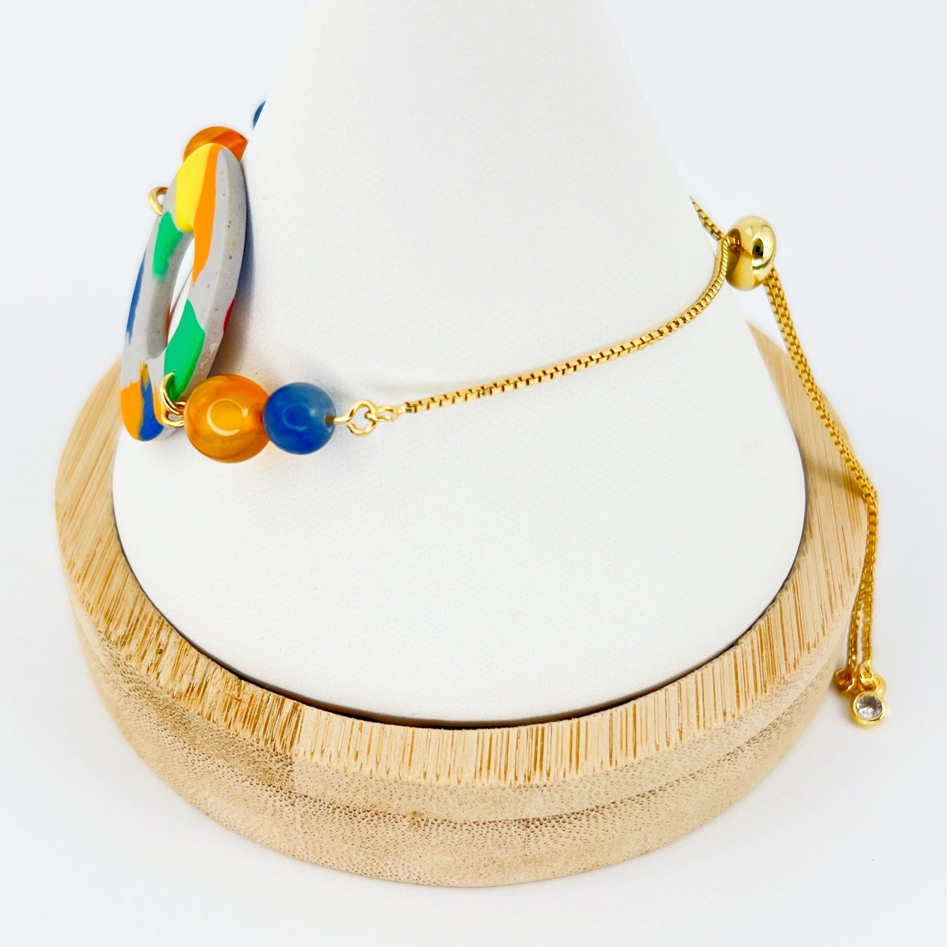 Bracelets Beaded Circle Adjustable Chain Bracelet