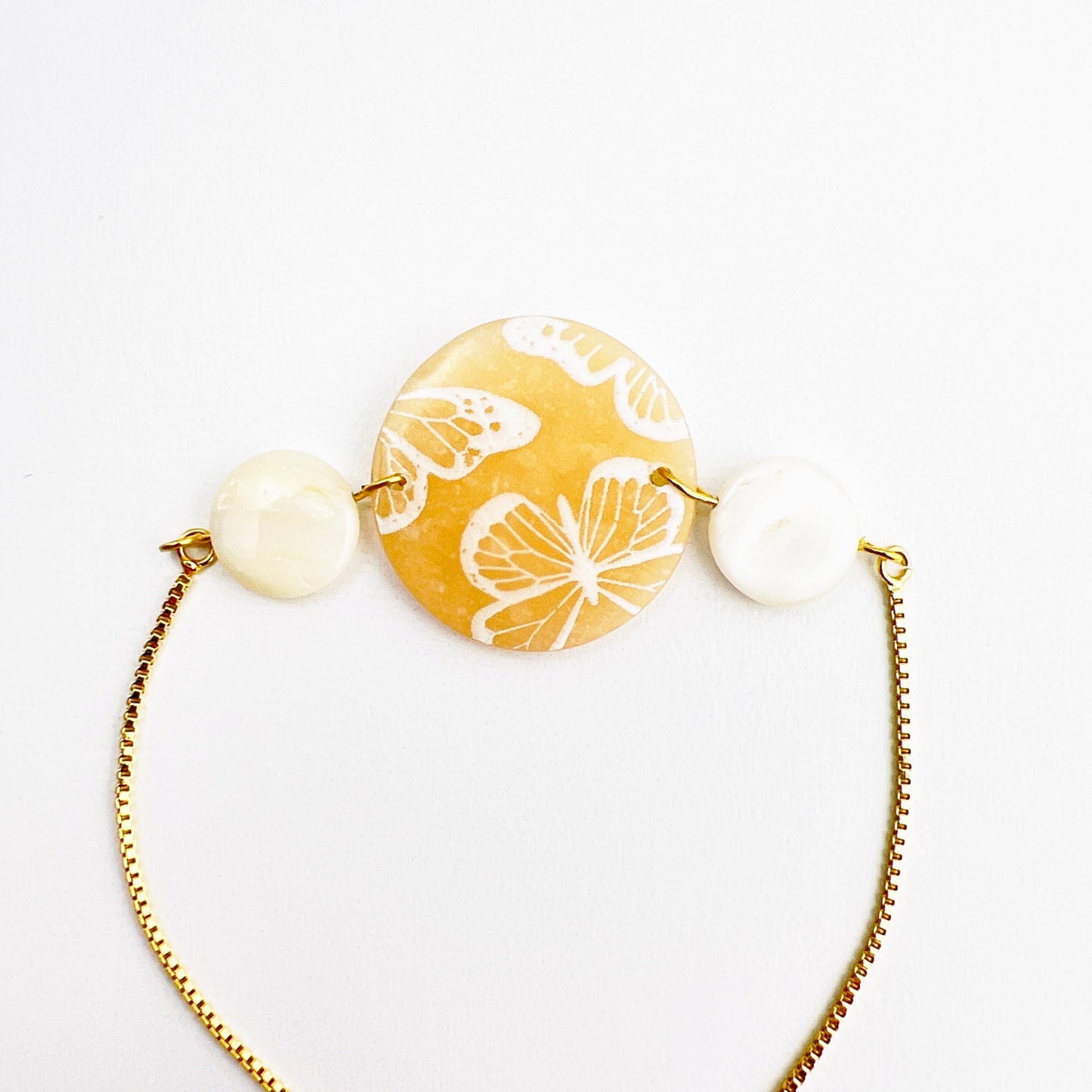 Bracelets Butterfly & Shell Adjustable Chain Bracelet