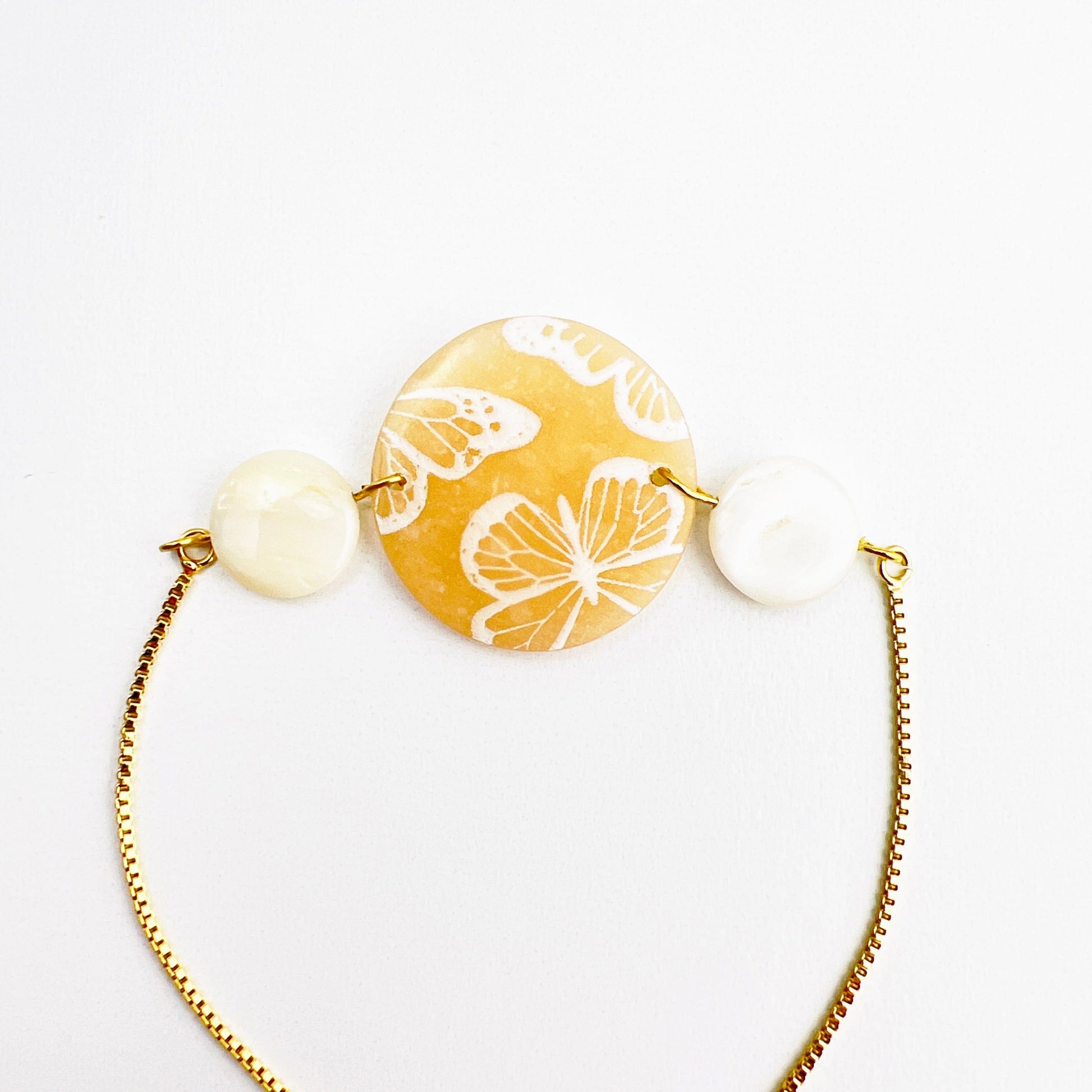 Bracelets Butterfly & Shell Adjustable Chain Bracelet