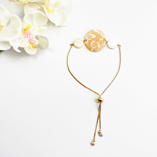 Bracelets Butterfly & Shell Adjustable Chain Bracelet