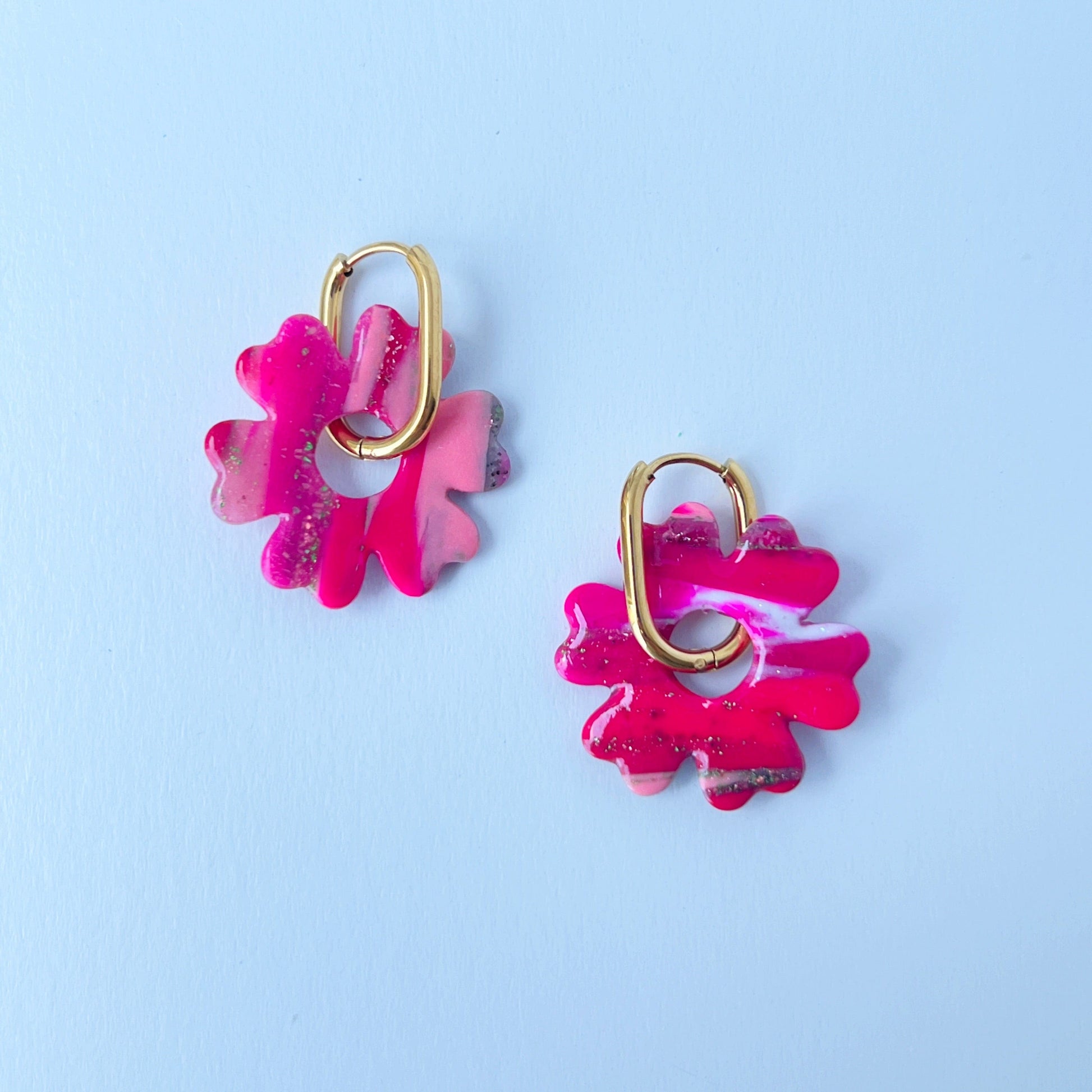 Earrings 2-in-1 Flower Charm Hoop Earrings