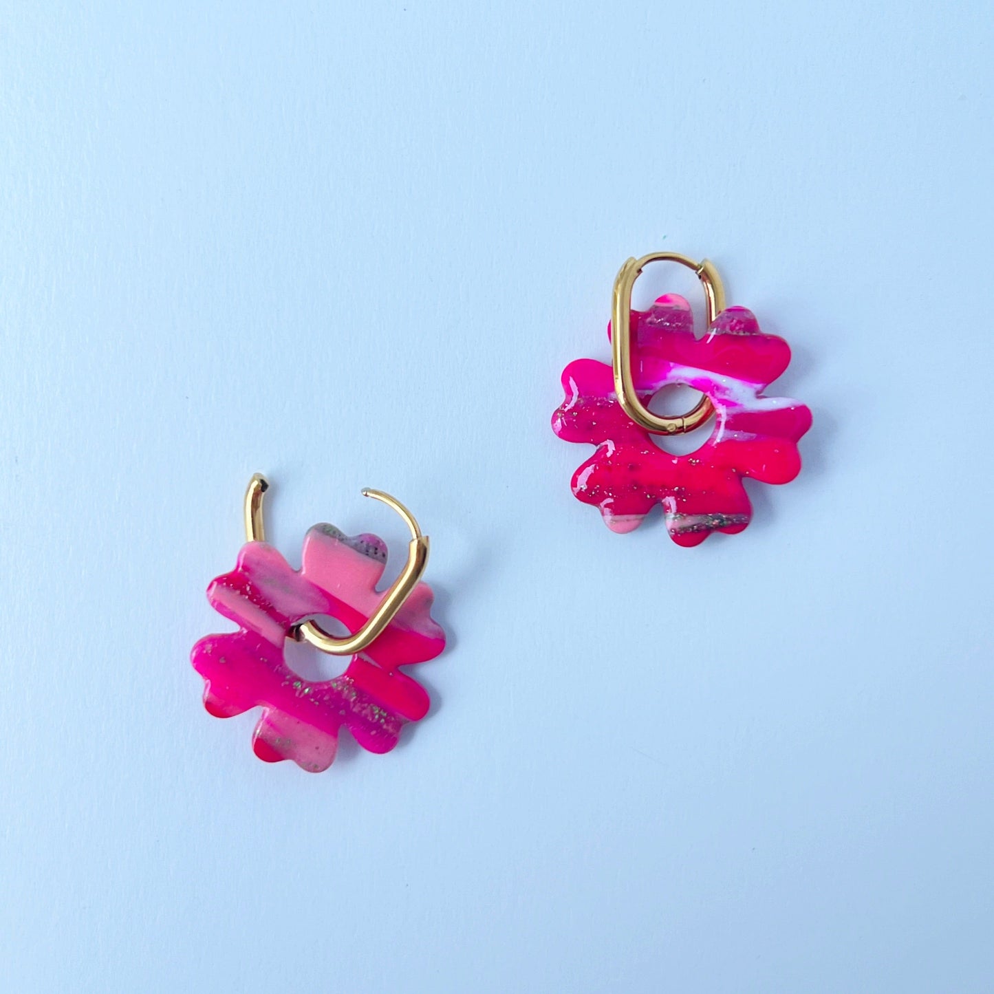 Earrings 2-in-1 Flower Charm Hoop Earrings