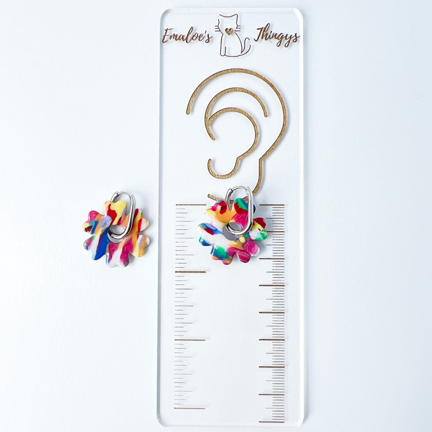 Earrings 2-in-1 Flower Charm Hoop Earrings