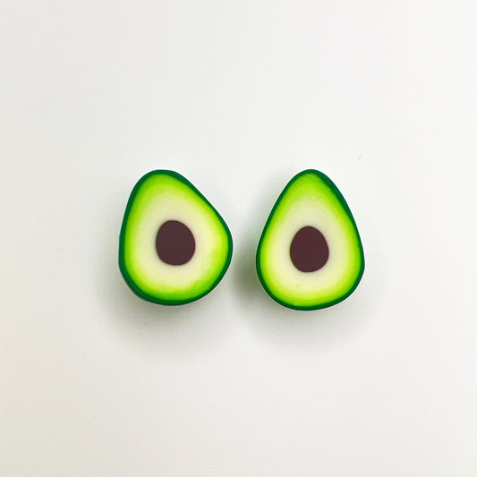 Earrings Avocado Stud Earrings – Titanium or Plastic Posts