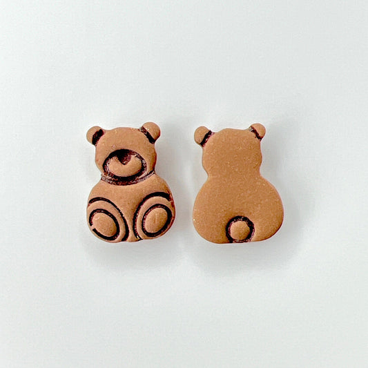 Earrings Bear Stud Earrings - Titanium Posts