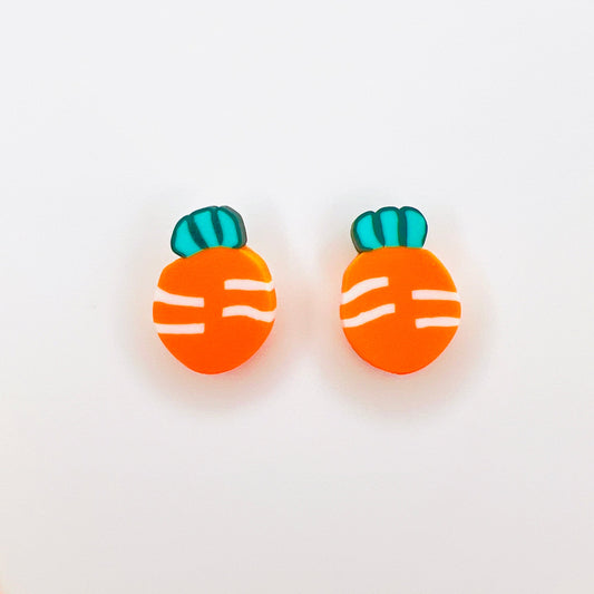 Earrings Carrot Stud Earrings – Titanium or Plastic Posts