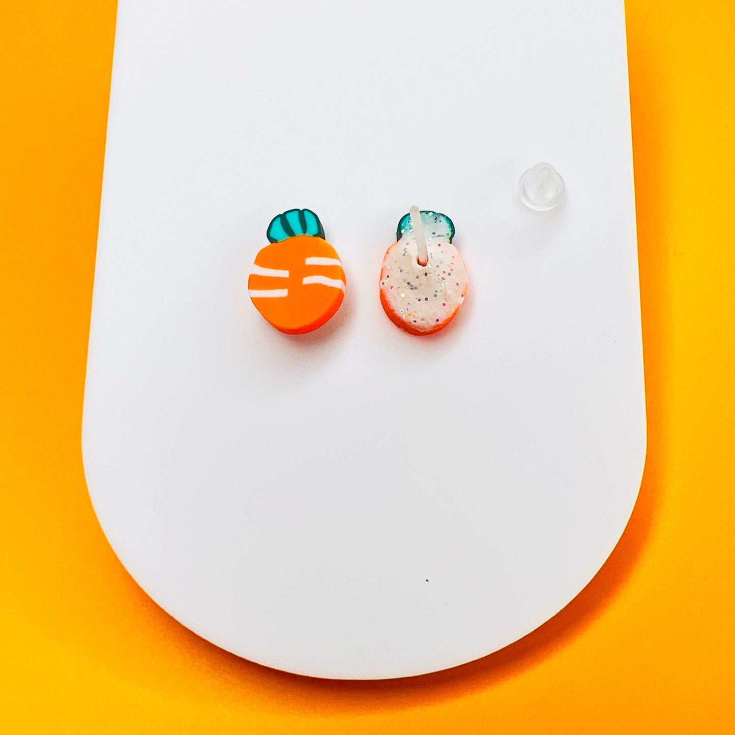 Earrings Plastic Carrot Stud Earrings – Titanium or Plastic Posts