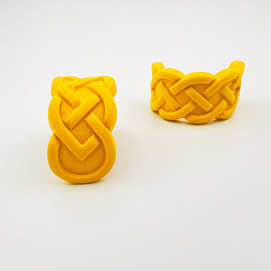 Earrings Celtic Knot Mini Hoops (Huggies)