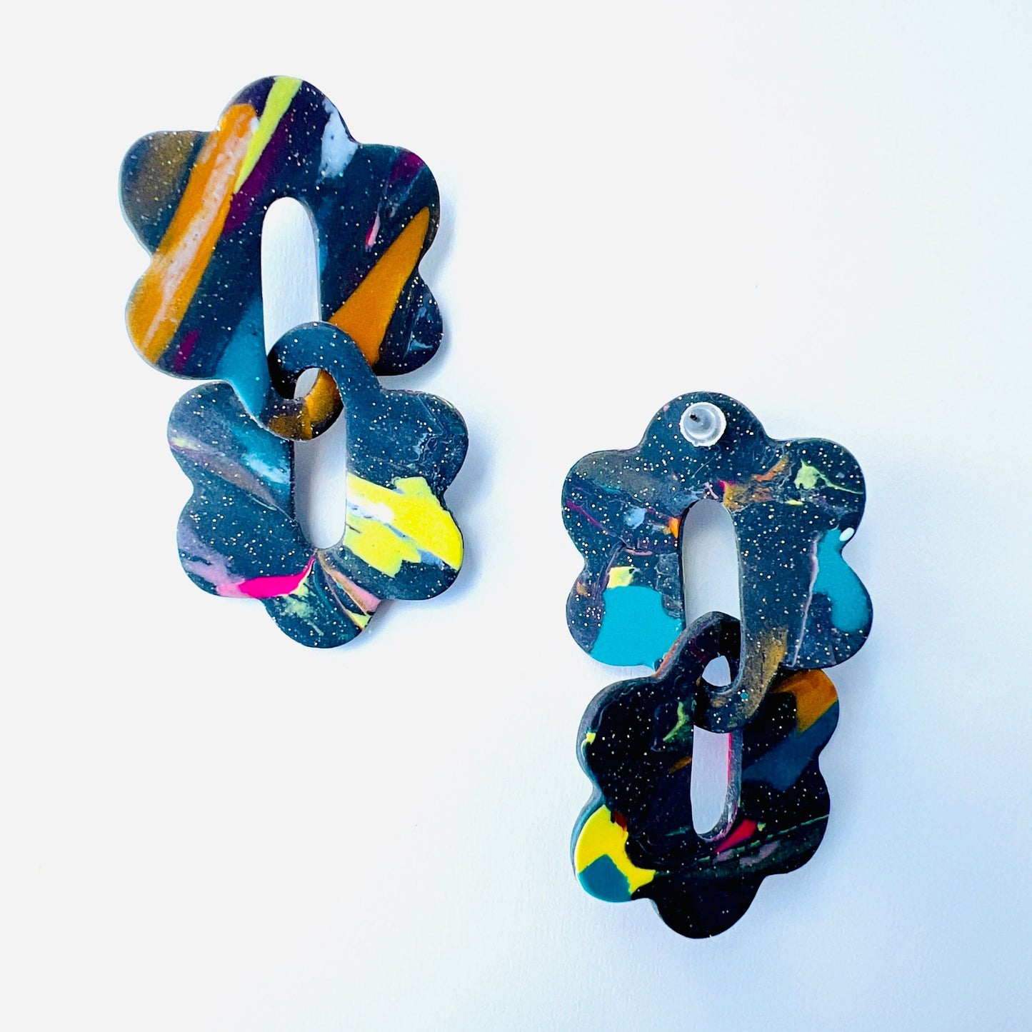 Earrings Color Splash Chain Link Earrings