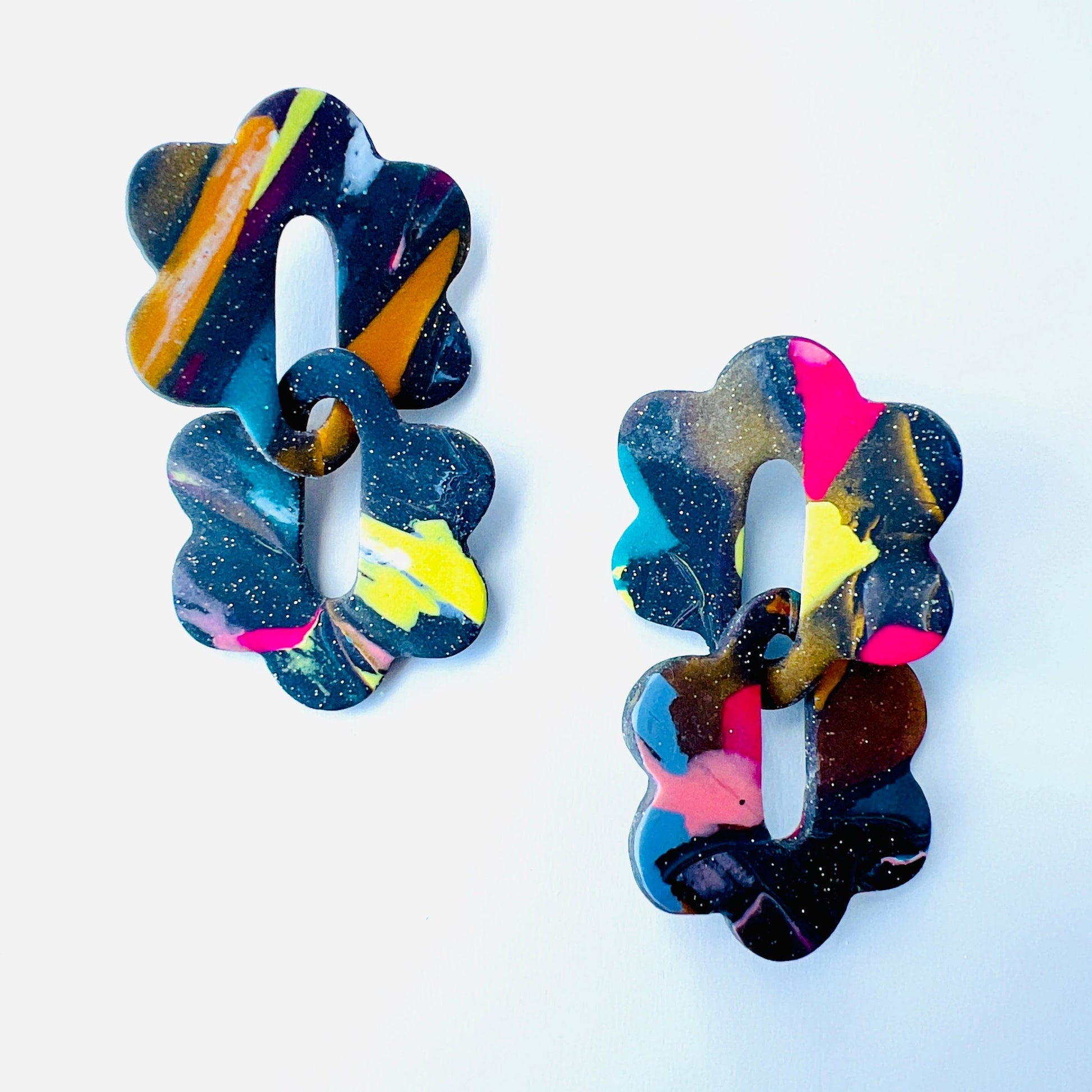 Earrings Color Splash Chain Link Earrings