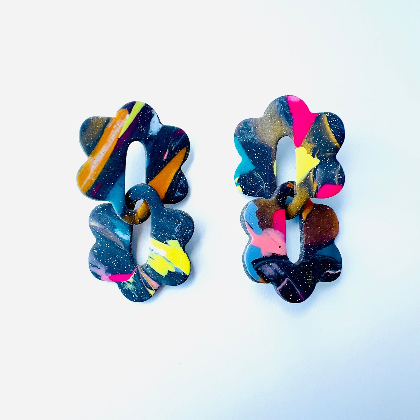 Earrings Color Splash Chain Link Earrings