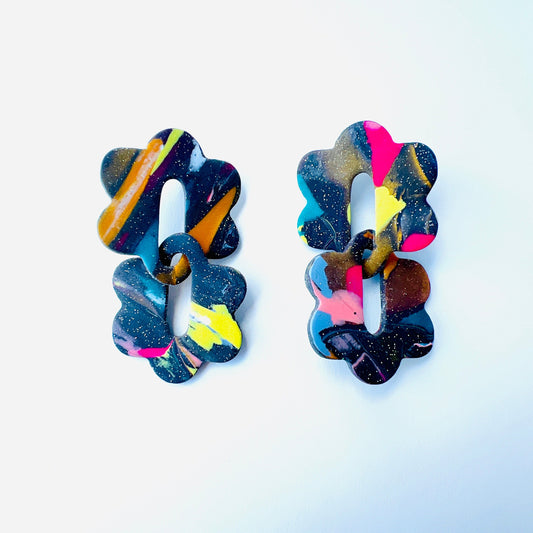 Earrings Color Splash Chain Link Earrings
