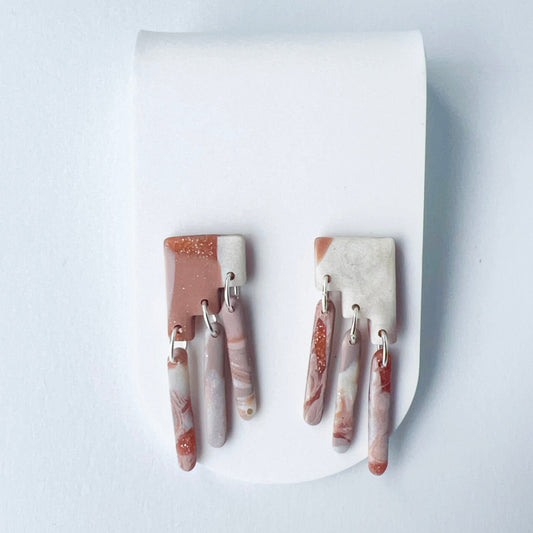 Earrings Earthy Clay Dangle Earrings