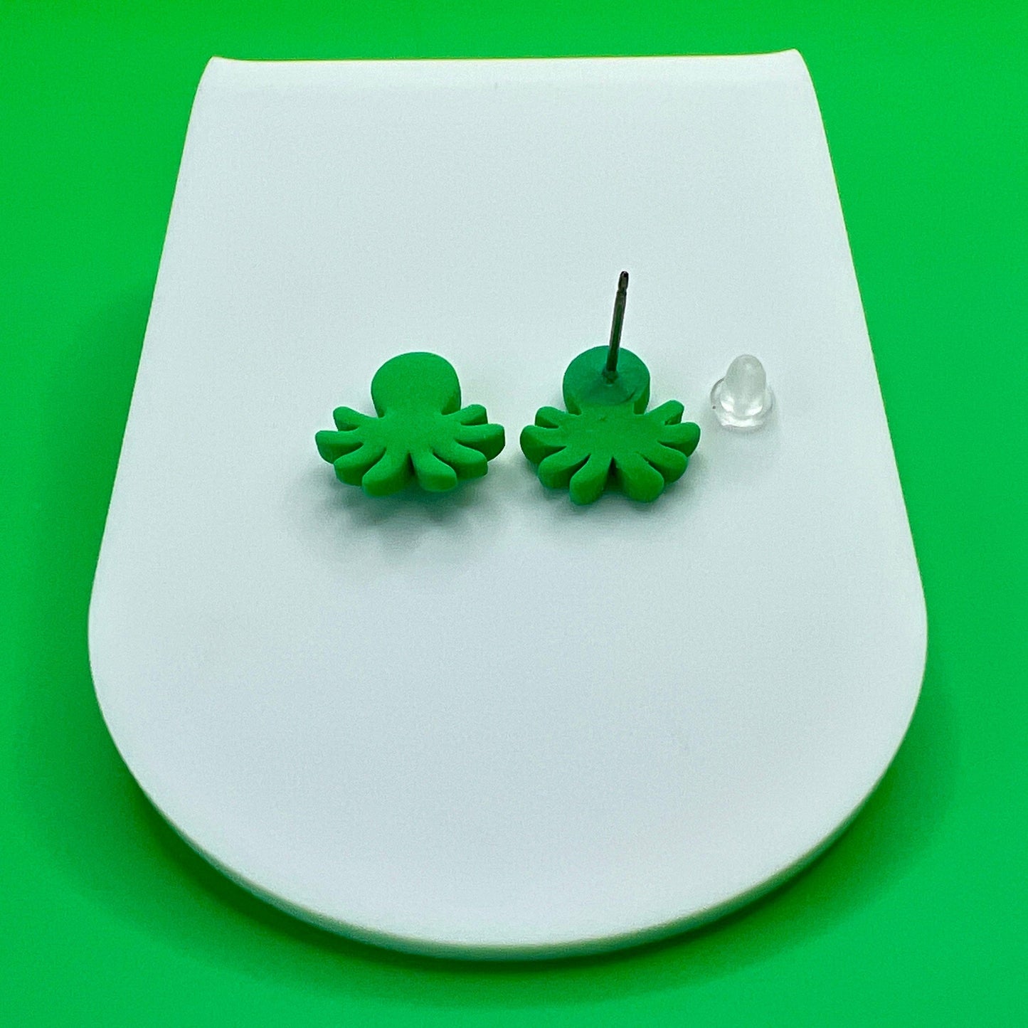 Earrings Green Octopus Stud Earrings – Titanium Posts | Emaloe’s Thingys