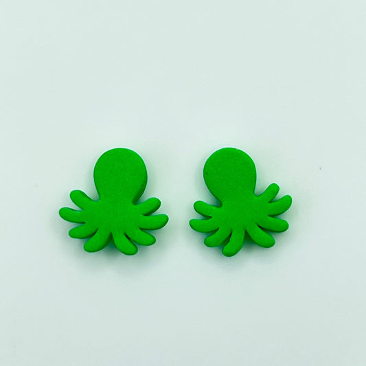 Earrings Green Octopus Stud Earrings – Titanium Posts | Emaloe’s Thingys