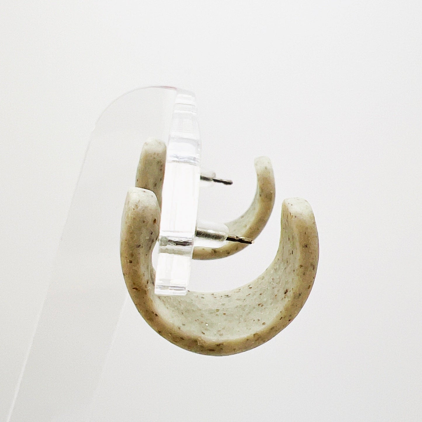 Earrings Hexagon Mini Hoops (Huggies)