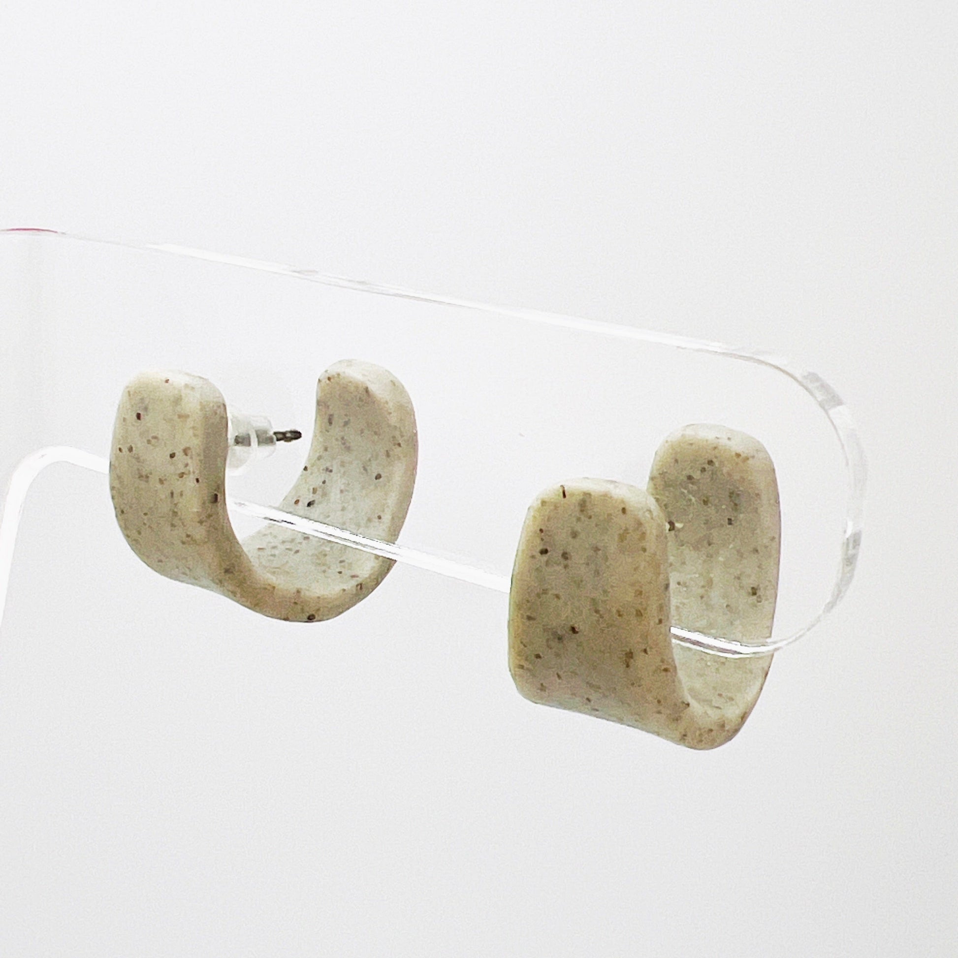 Earrings Hexagon Mini Hoops (Huggies)