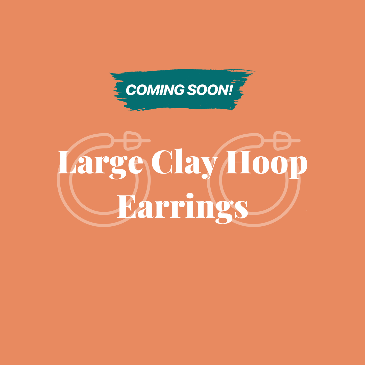 Earrings Large Clay Hoops