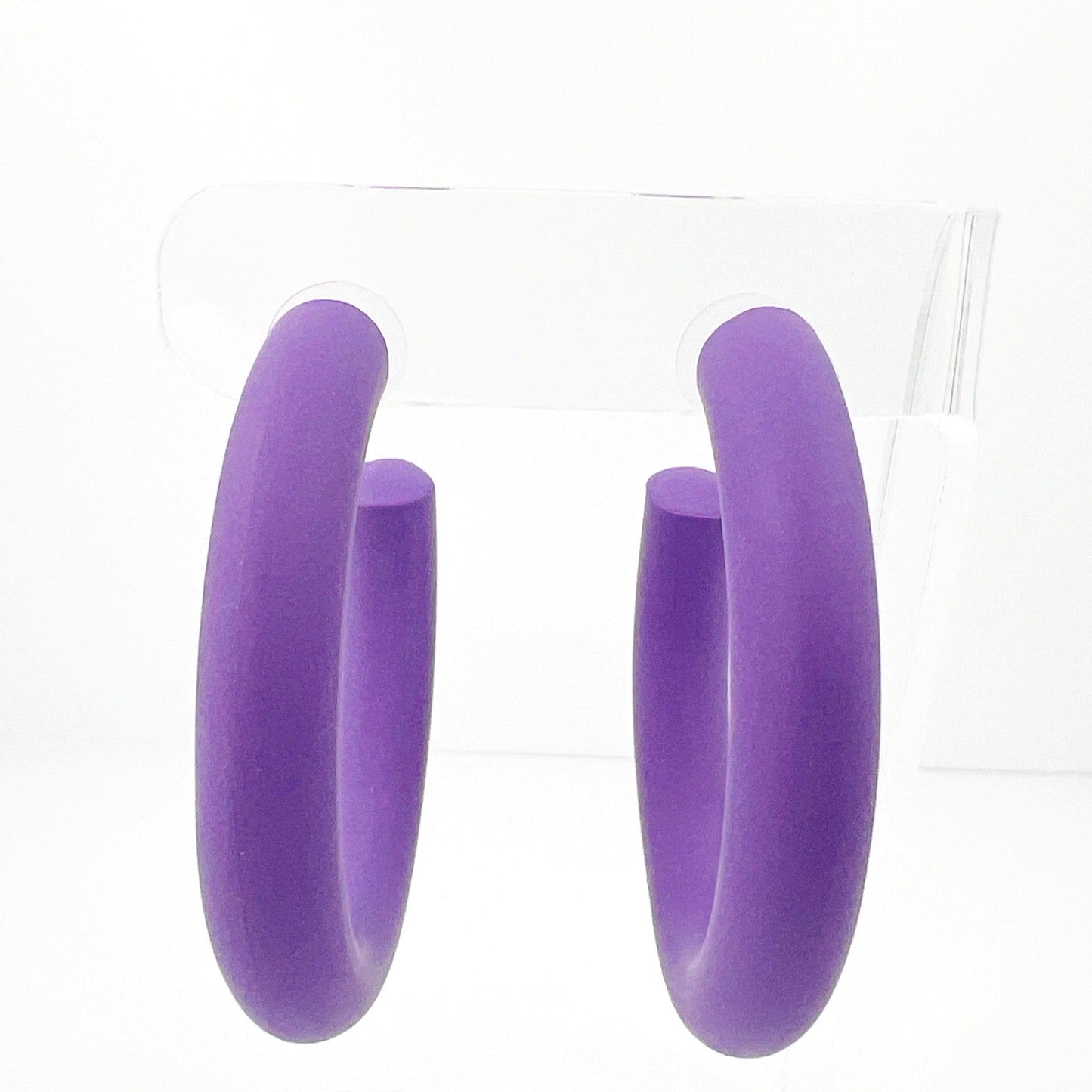 Earrings Medium Clay Hoops
