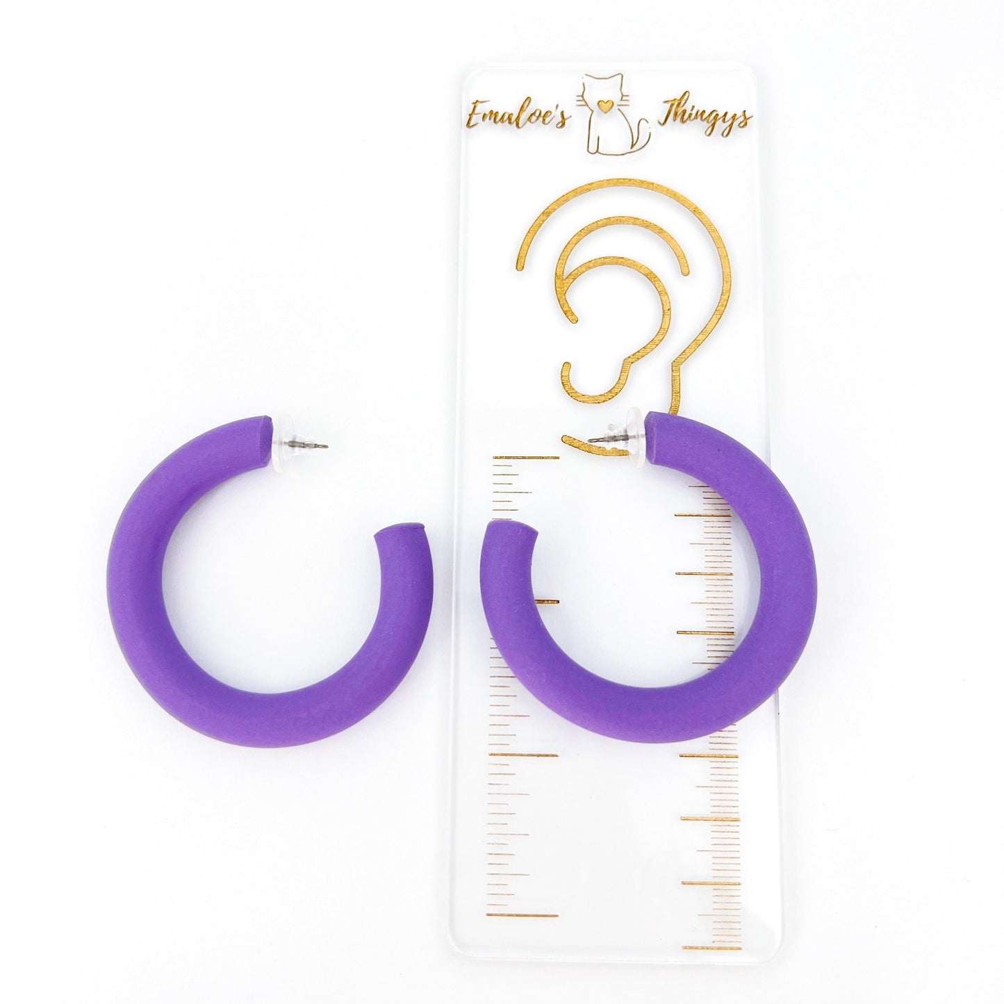 Earrings Medium Clay Hoops