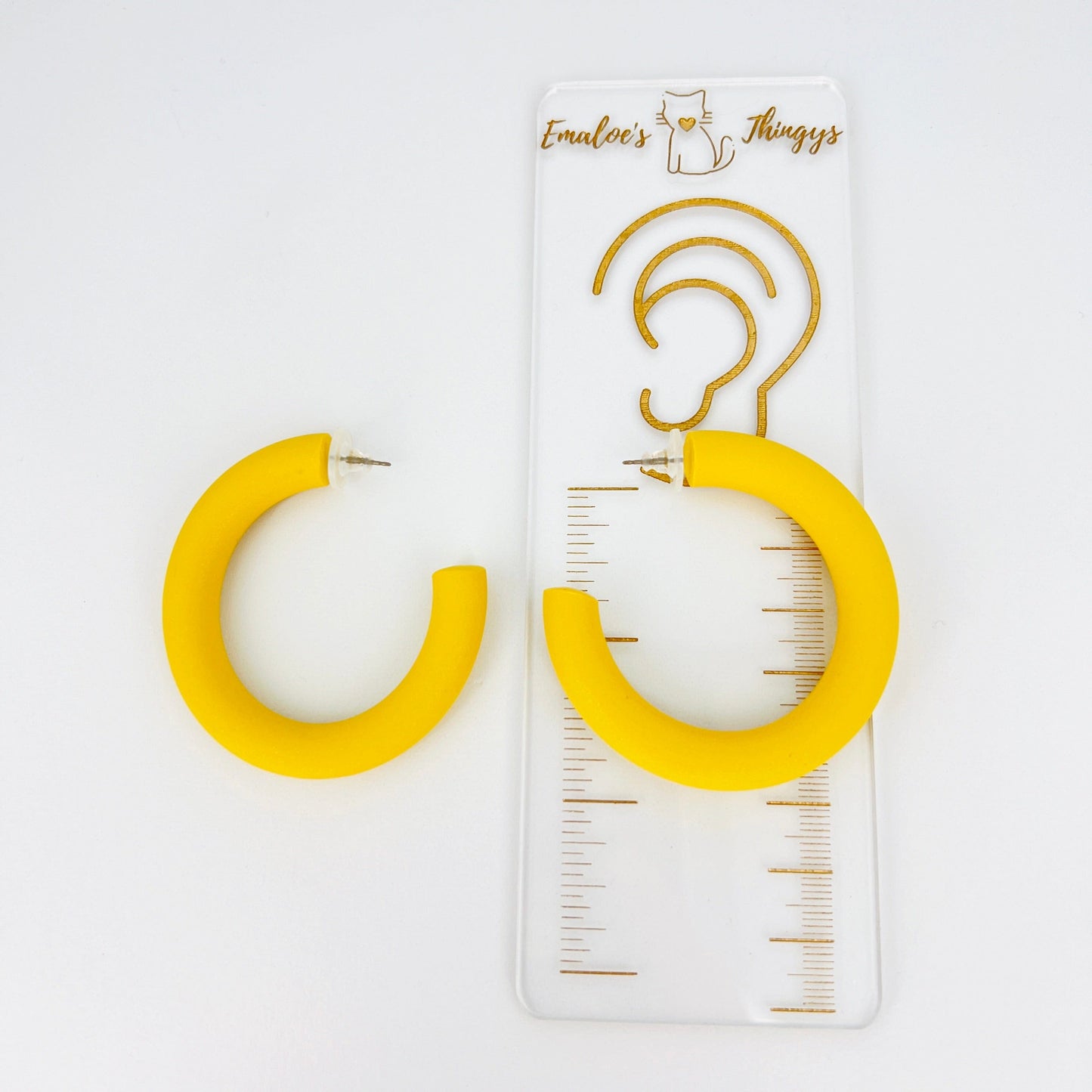 Earrings Medium Clay Hoops