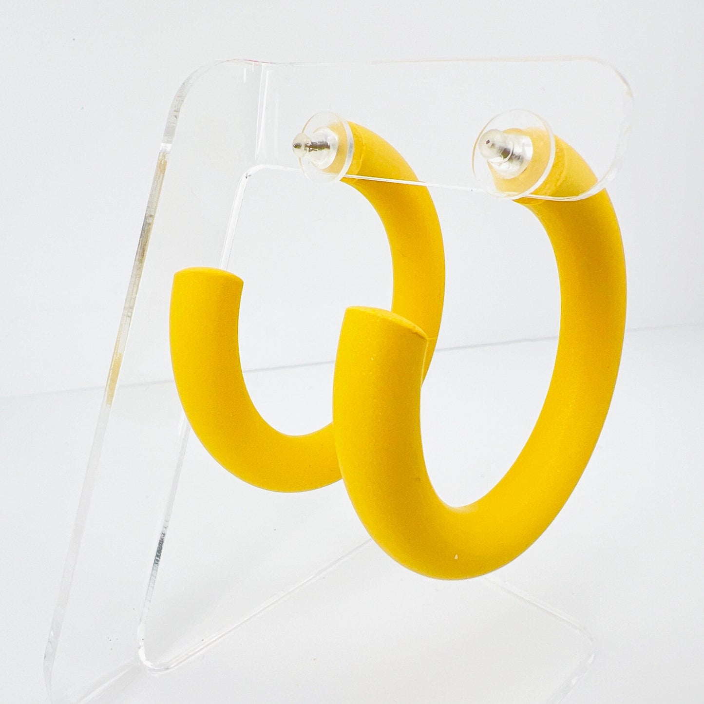 Earrings Medium Clay Hoops