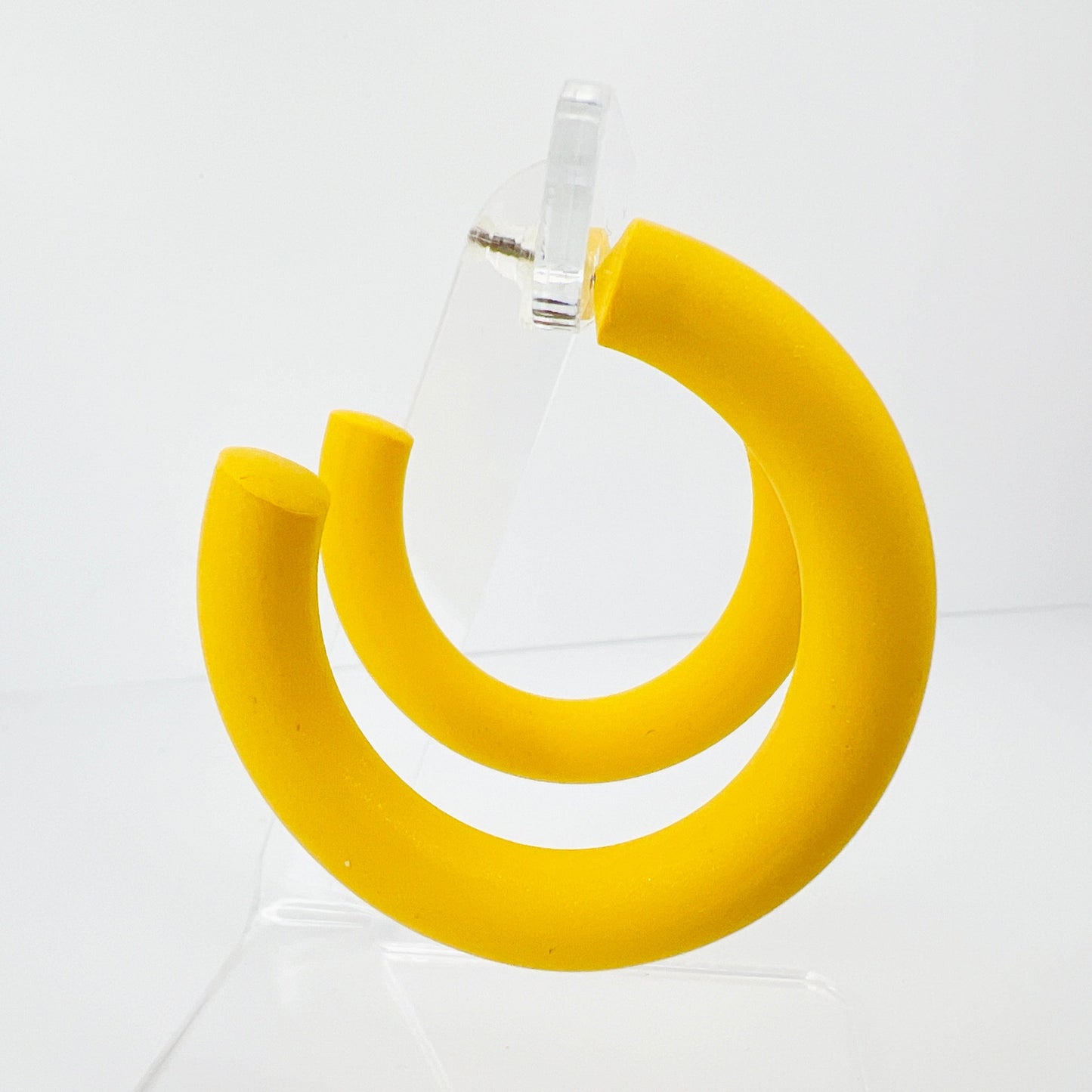 Earrings Medium Clay Hoops