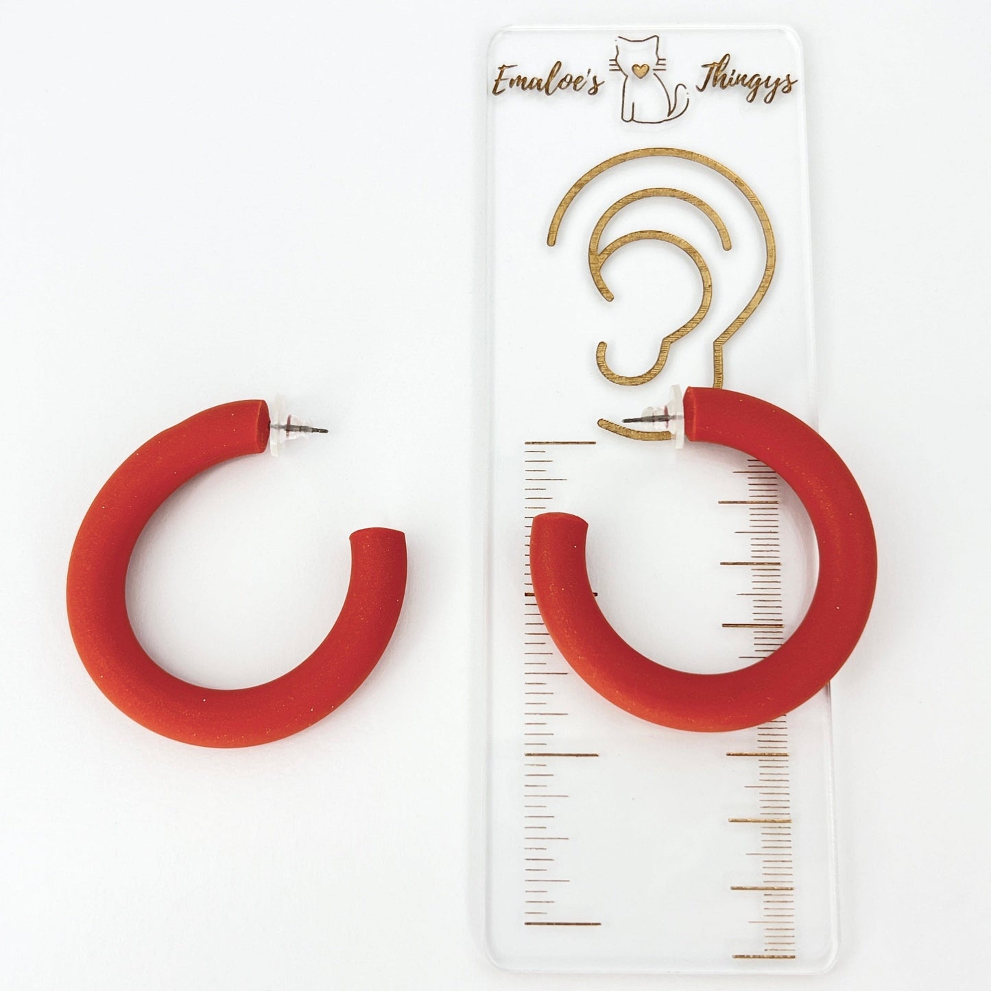 Earrings Medium Clay Hoops