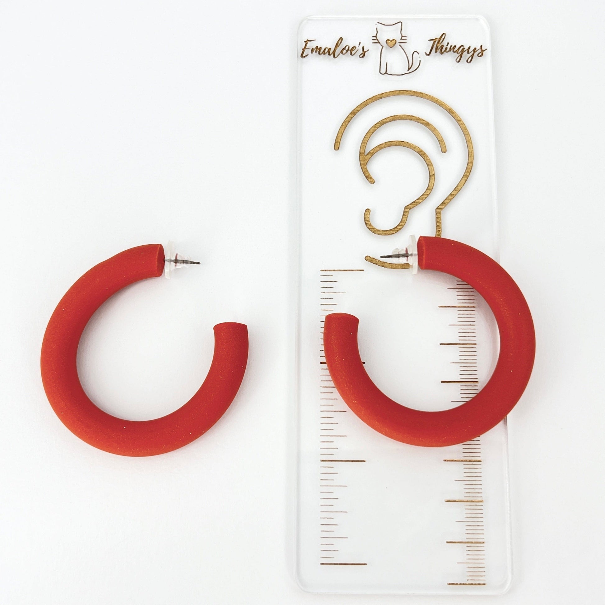 Earrings Medium Clay Hoops