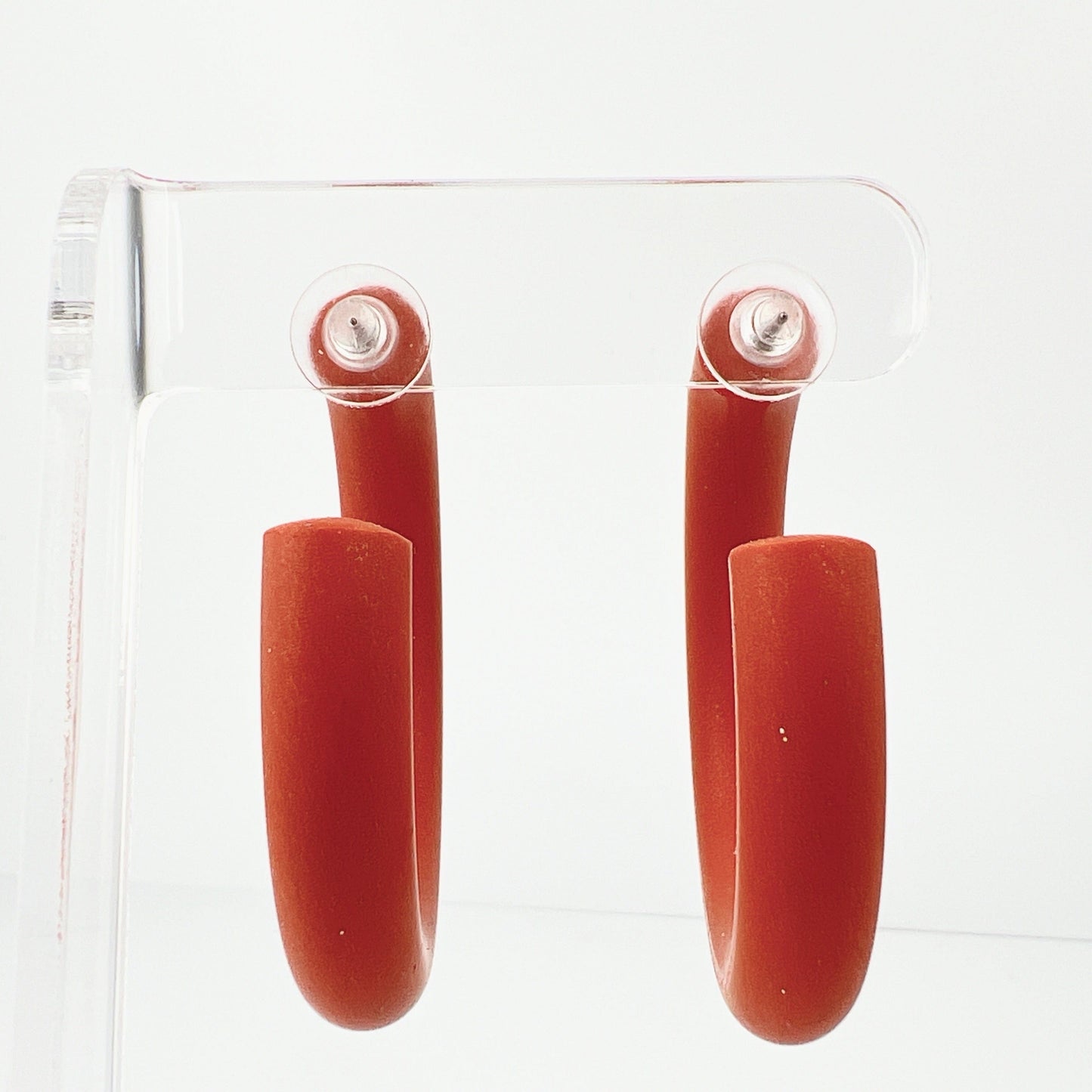 Earrings Medium Clay Hoops