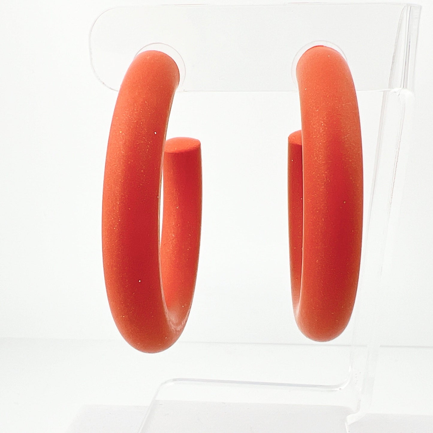 Earrings Medium Clay Hoops