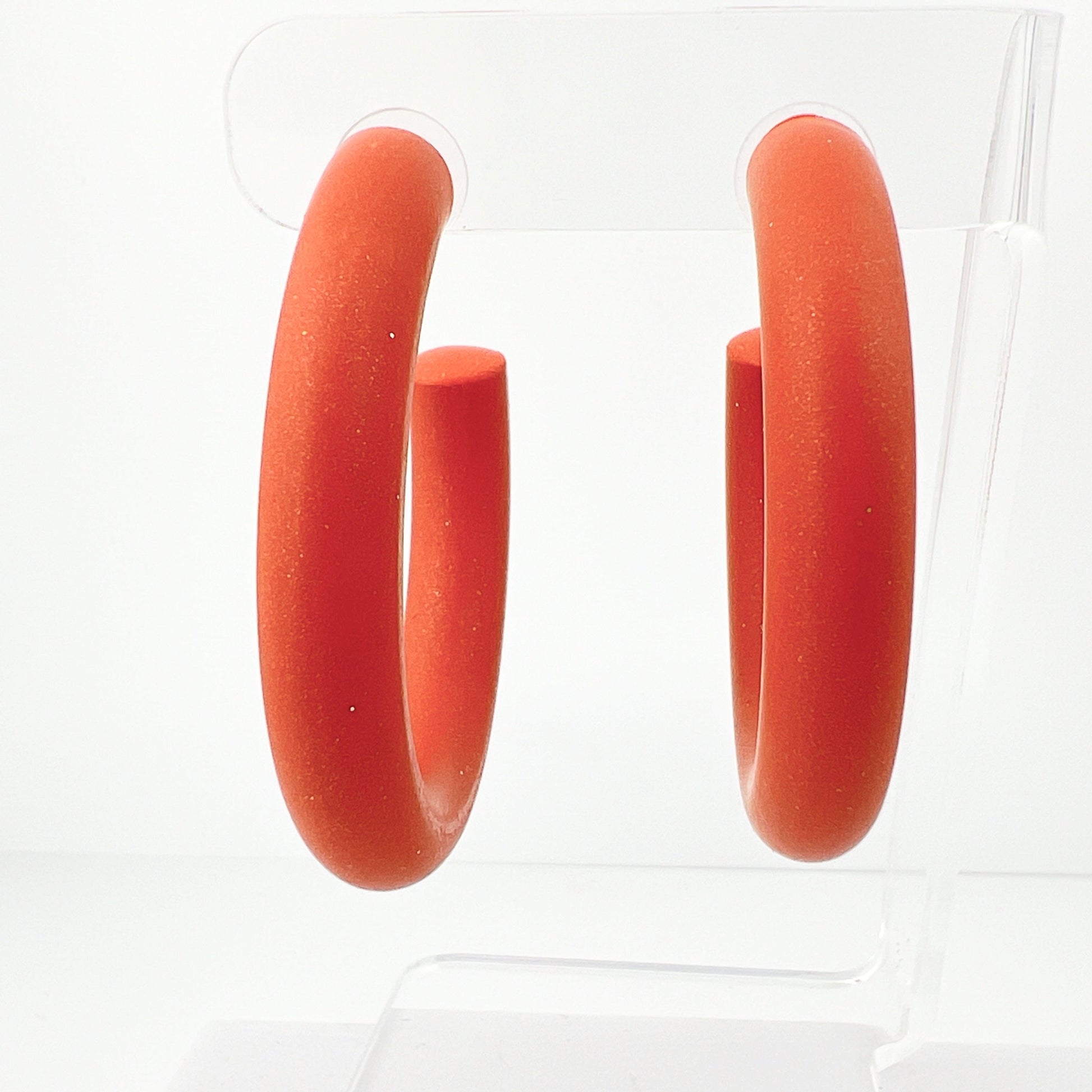 Earrings Medium Clay Hoops