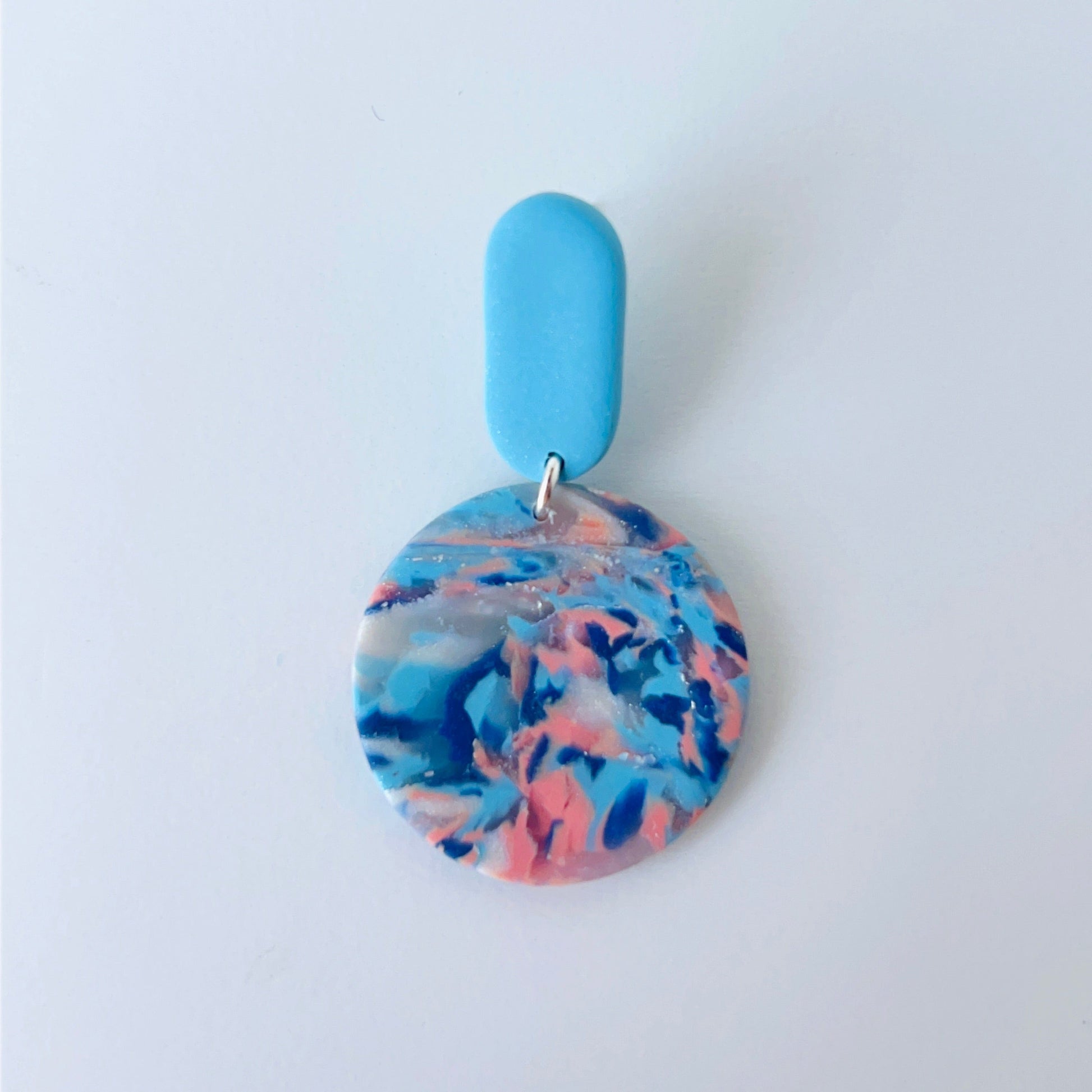 Earrings Ocean Sky Polymer Clay Earrings – Handmade with Titanium Posts