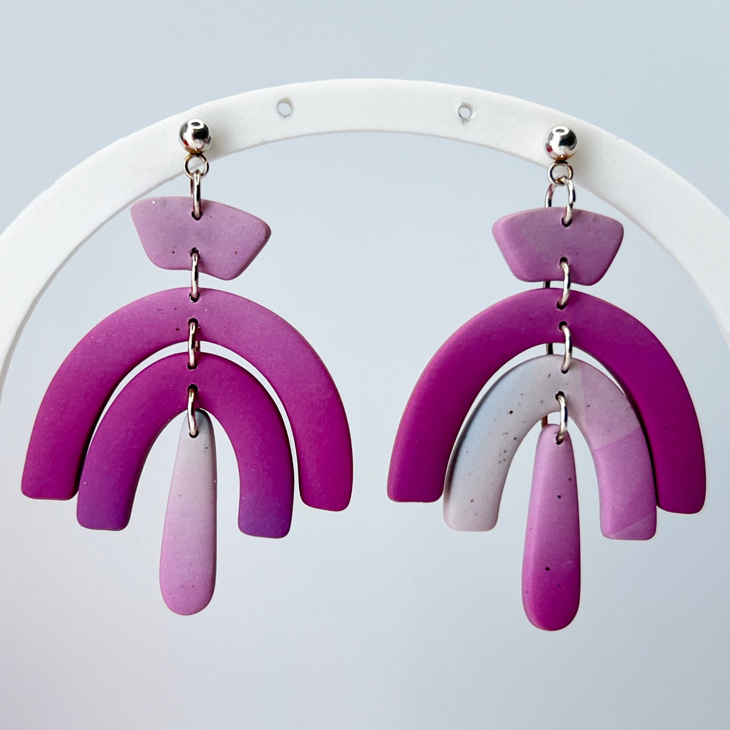 Earrings Cotton Candy Pop Retro Rainbow Arch Dangle Earrings | Emaloe's Thingys