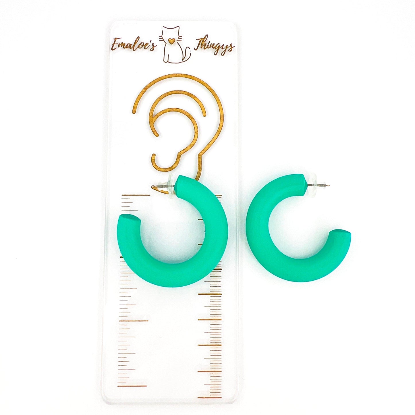 Earrings Small Clay Hoops