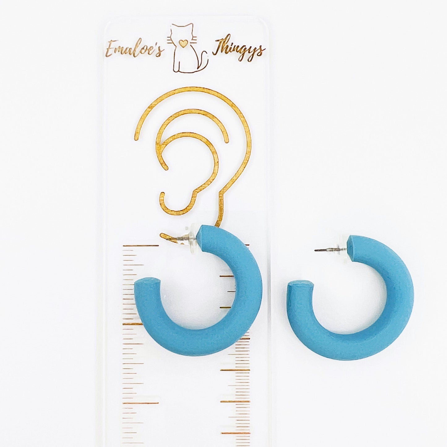 Earrings Small Clay Hoops
