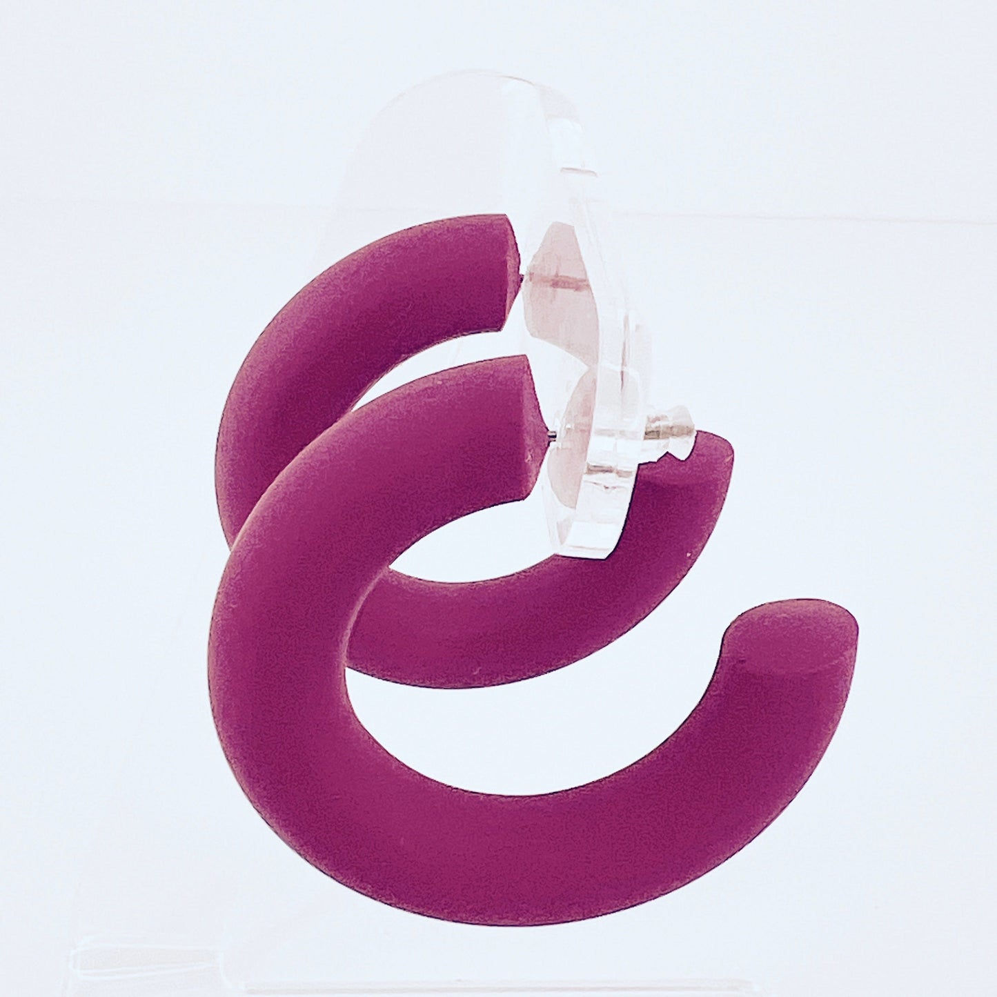 Earrings Small Clay Hoops