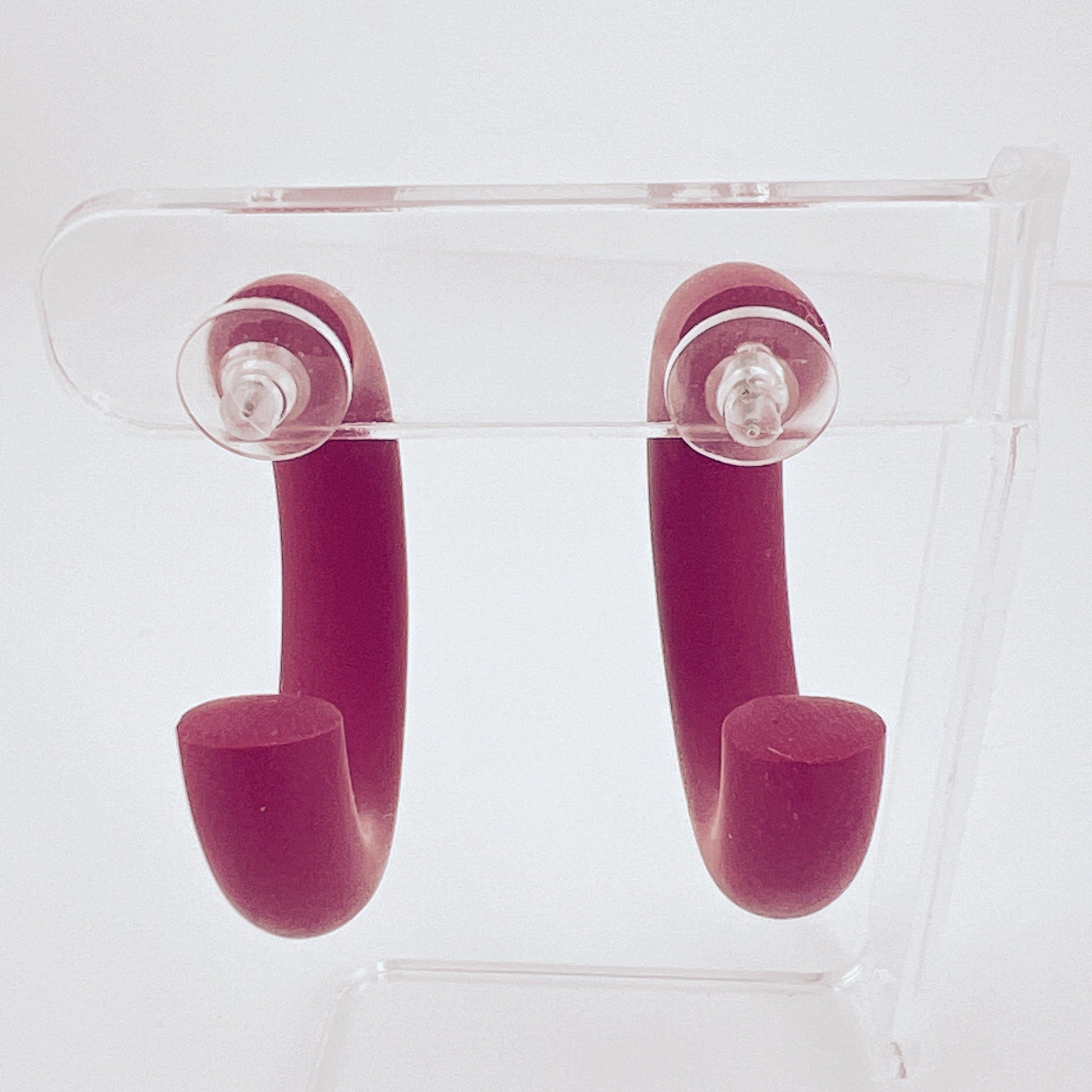 Earrings Small Clay Hoops