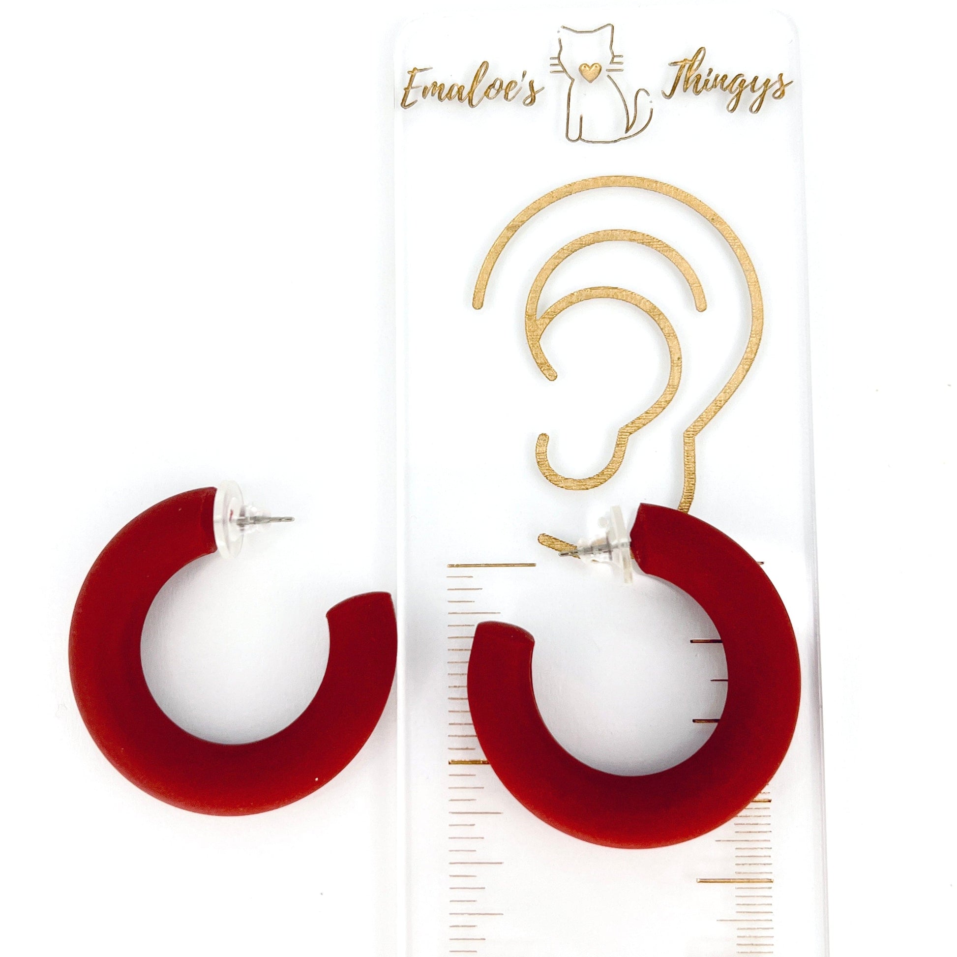 Earrings Small Clay Hoops