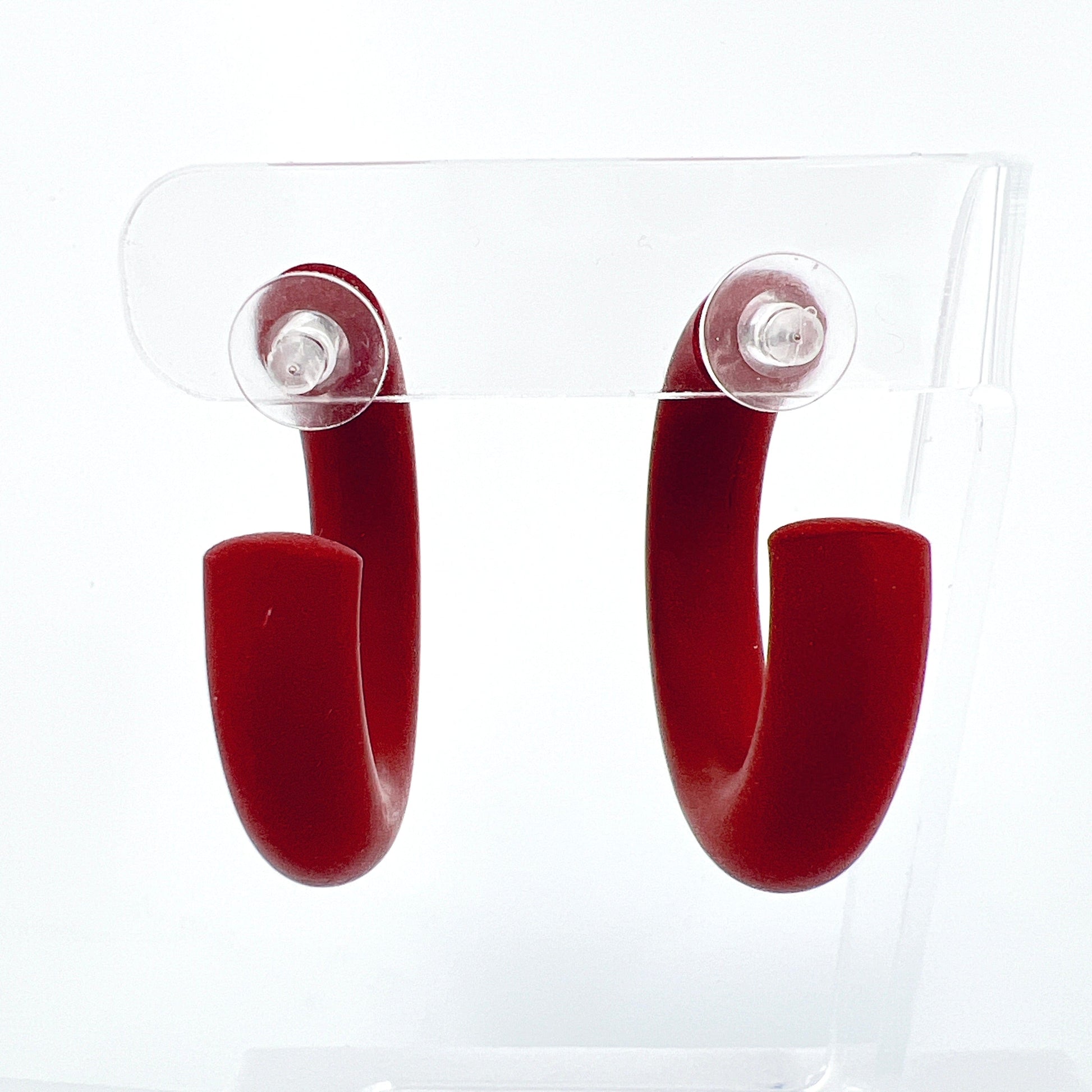 Earrings Small Clay Hoops