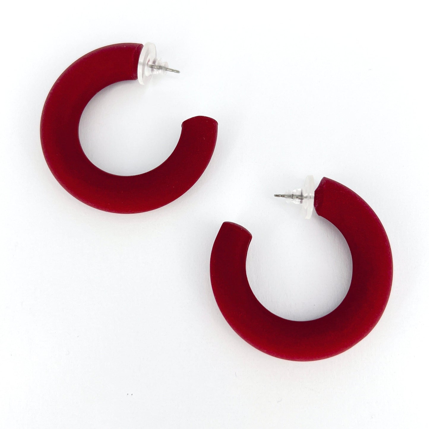 Earrings Small Clay Hoops