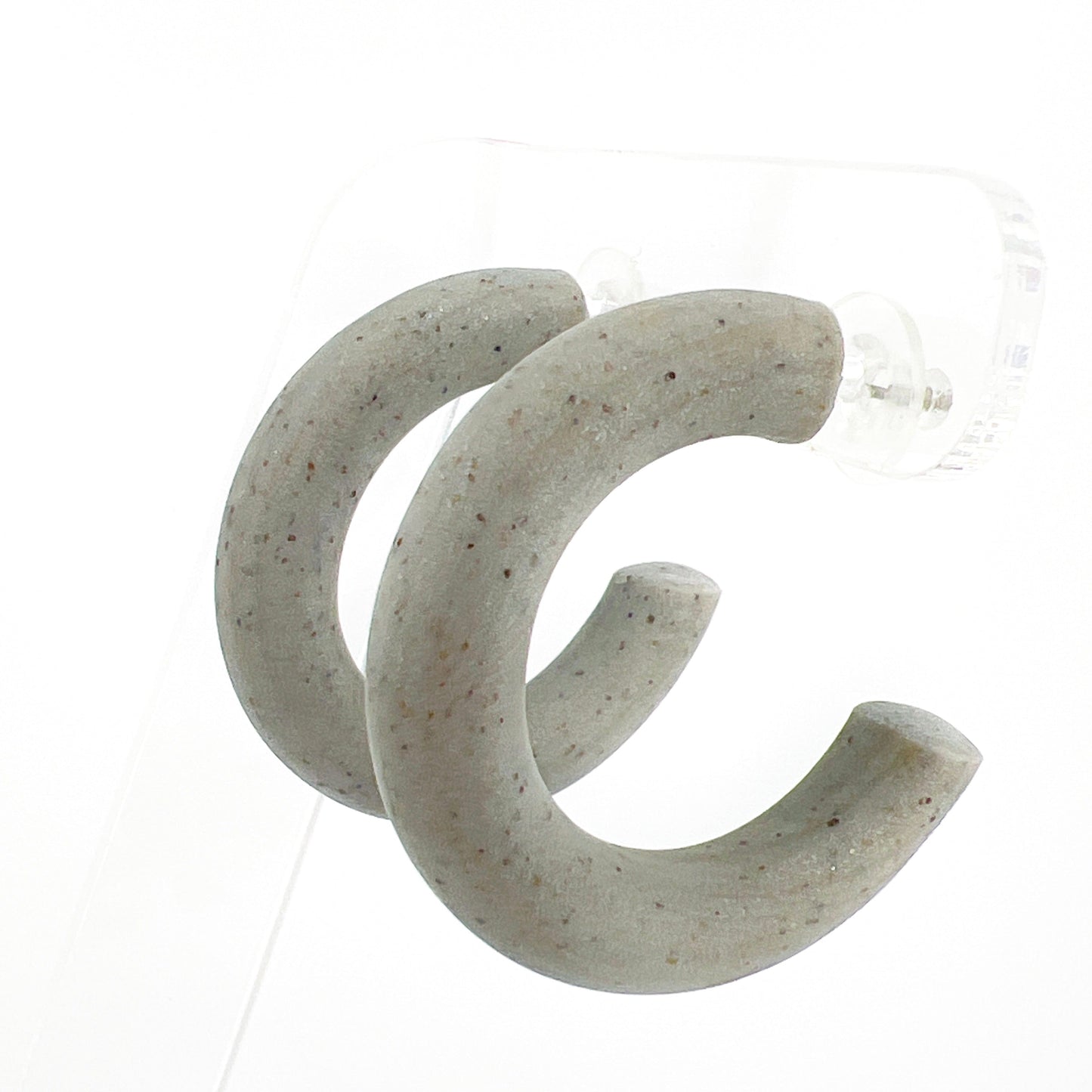 Earrings Small Clay Hoops