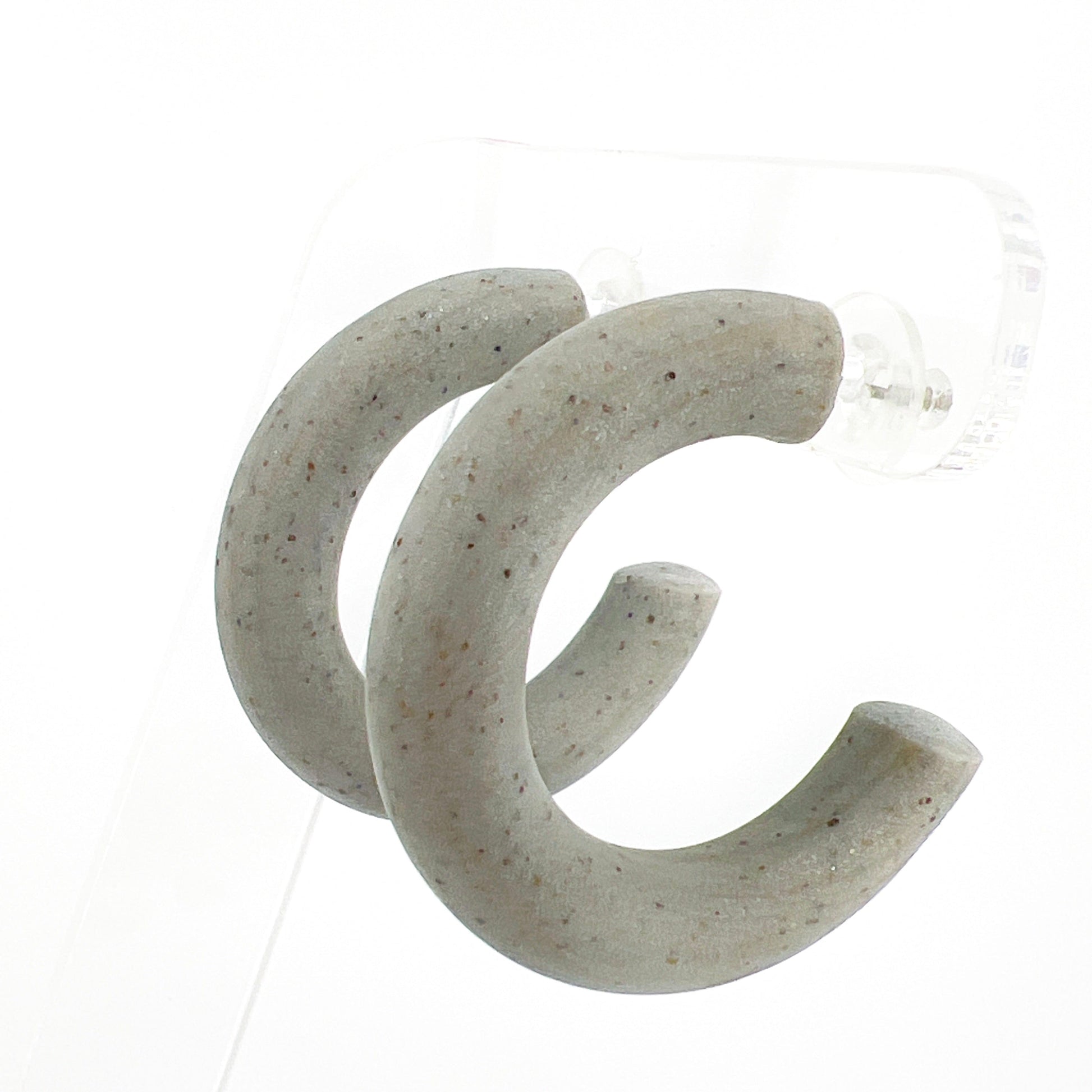 Earrings Small Clay Hoops