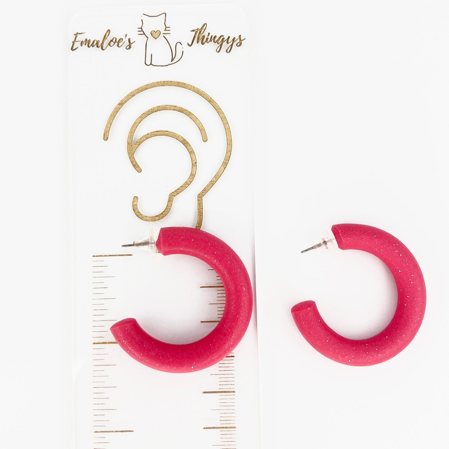Earrings Small Clay Hoops