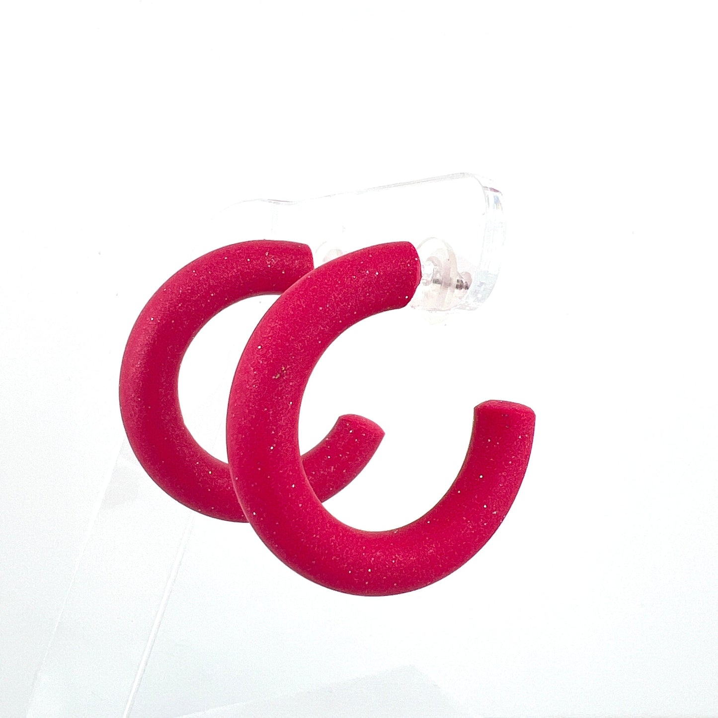Earrings Small Clay Hoops