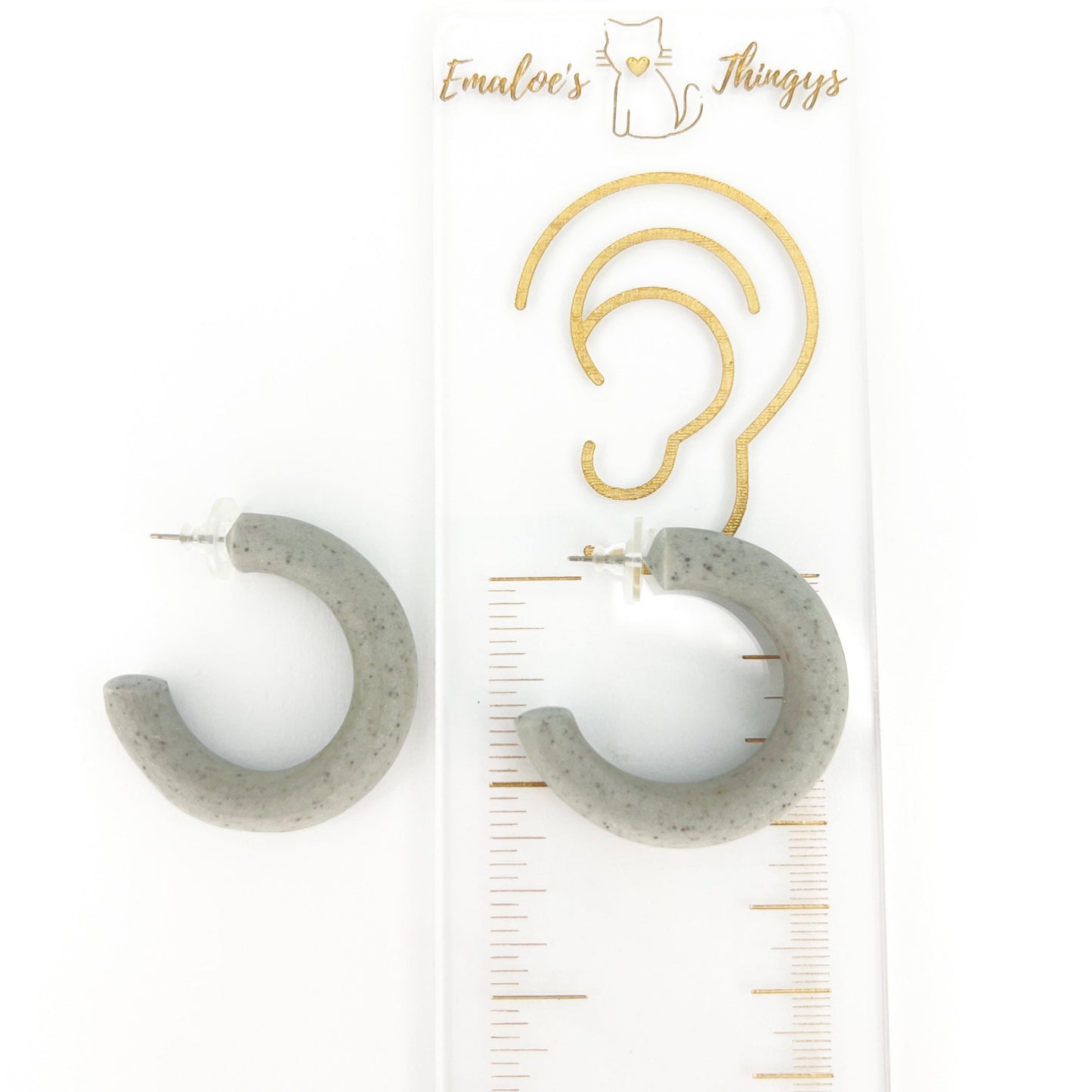 Earrings Small Clay Hoops